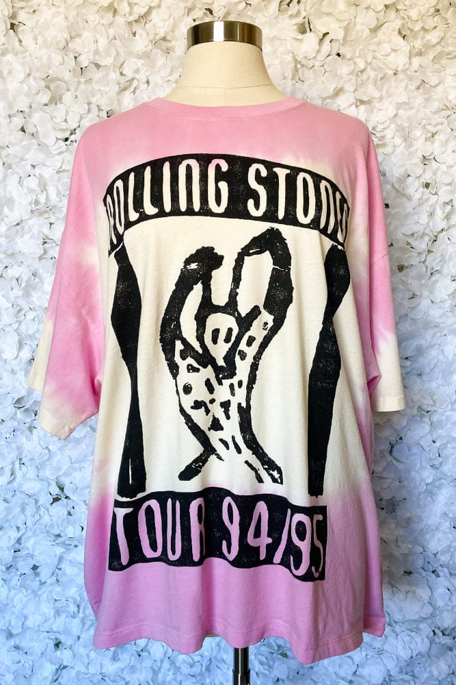 DAYDREAMER Rolling Stones Voodoo 94-95 Unisex Oversized Tie Dye Tee - Shirts &amp; Tops - Blooming Daily