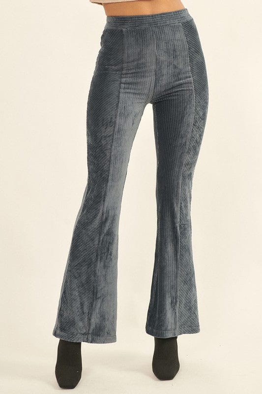 Chatoyant Flared Bell Bottom Stretch Pants - Light Denim