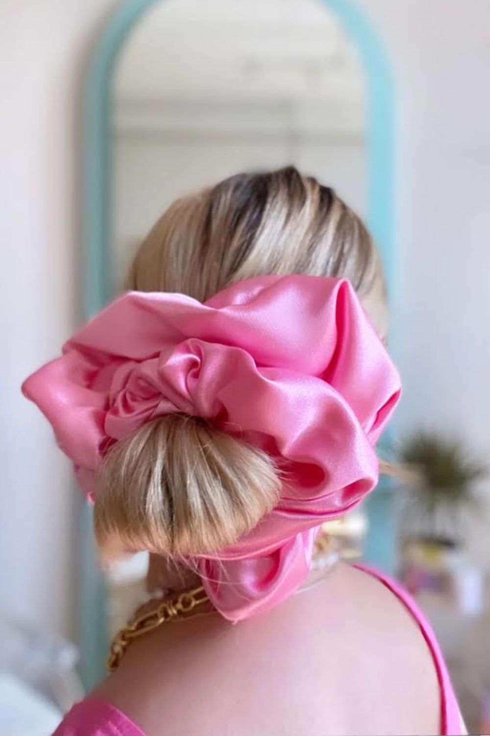 Room Shop | Giant Satin Scrunchie | Barbie Pink - Women's Hair Accessories - Blooming Daily