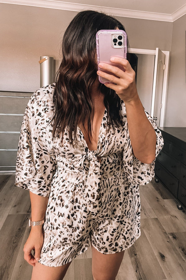 Sunday Safari Romper Comfortable Women s Animal Print Fashion Blooming Daily Boutique