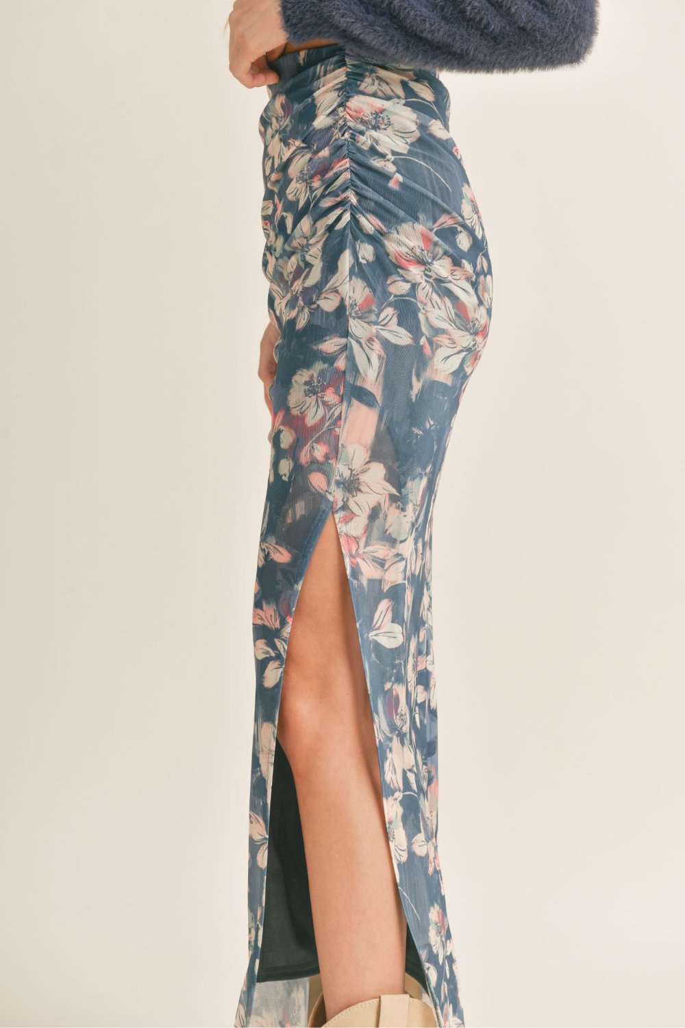 Women&#39;s Mystic Floral Maxi Skirt | Blue Multi - Women&#39;s Skirts - Blooming Daily