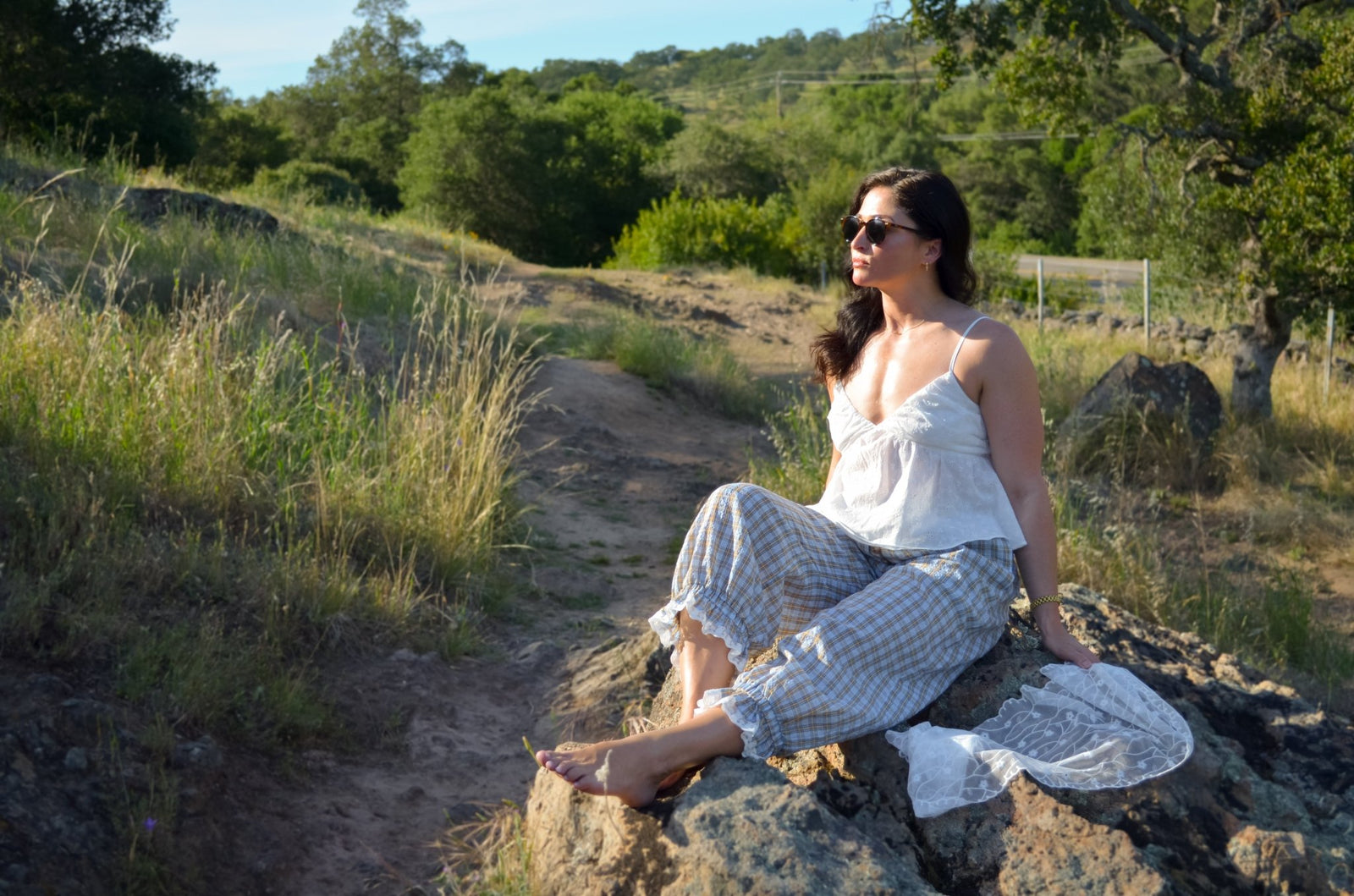 The Pants Everyone Keeps Asking About: Feminine Plaid Pants Outfit Ideas for Summer - Blooming Daily