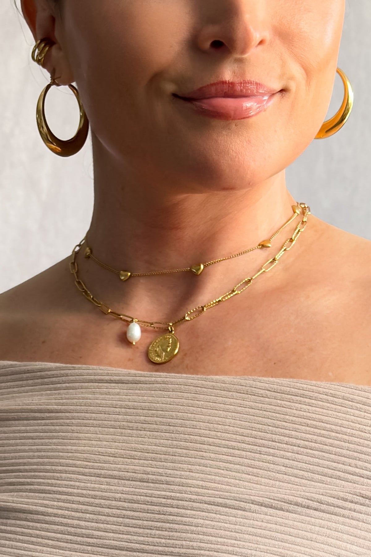 18k Gold Heart Jewelry | Heart Necklace | Waterproof Accessories - Women&#39;s Jewelry - Blooming Daily