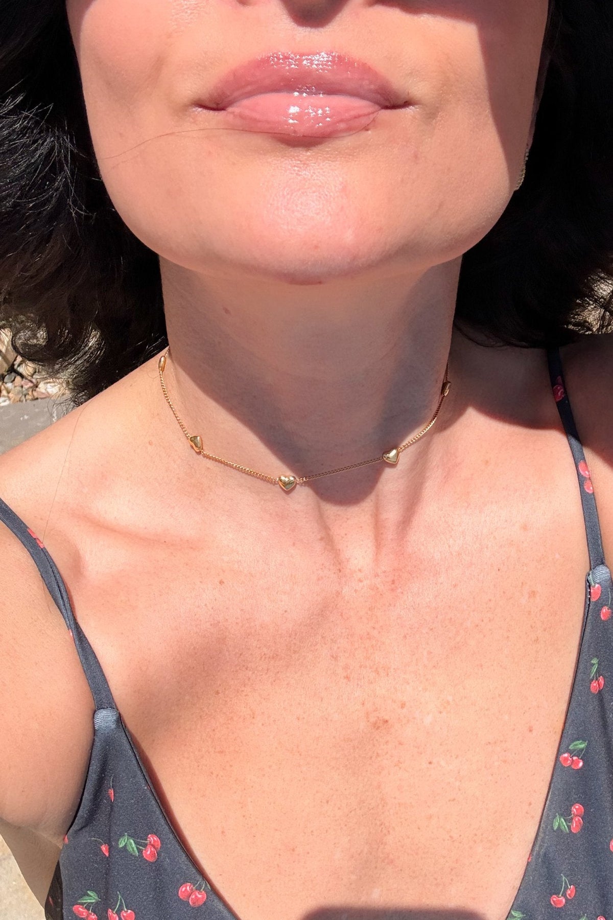 18k Gold Heart Jewelry | Heart Necklace | Waterproof Accessories - Women&#39;s Jewelry - Blooming Daily