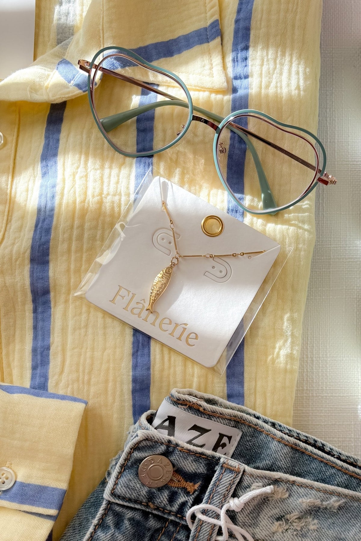 18k Gold Non - Tarnish Sardine Necklace – Minimal Pendant - Women's Jewelry - Blooming Daily