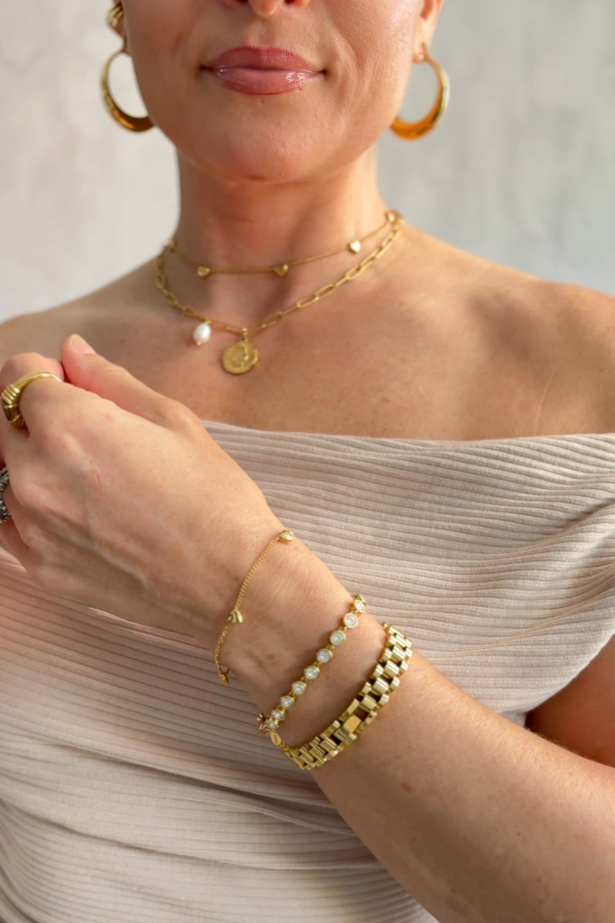 18k Gold Tennis Bracelet | Waterproof Jewelry - Women&#39;s Jewelry - Blooming Daily