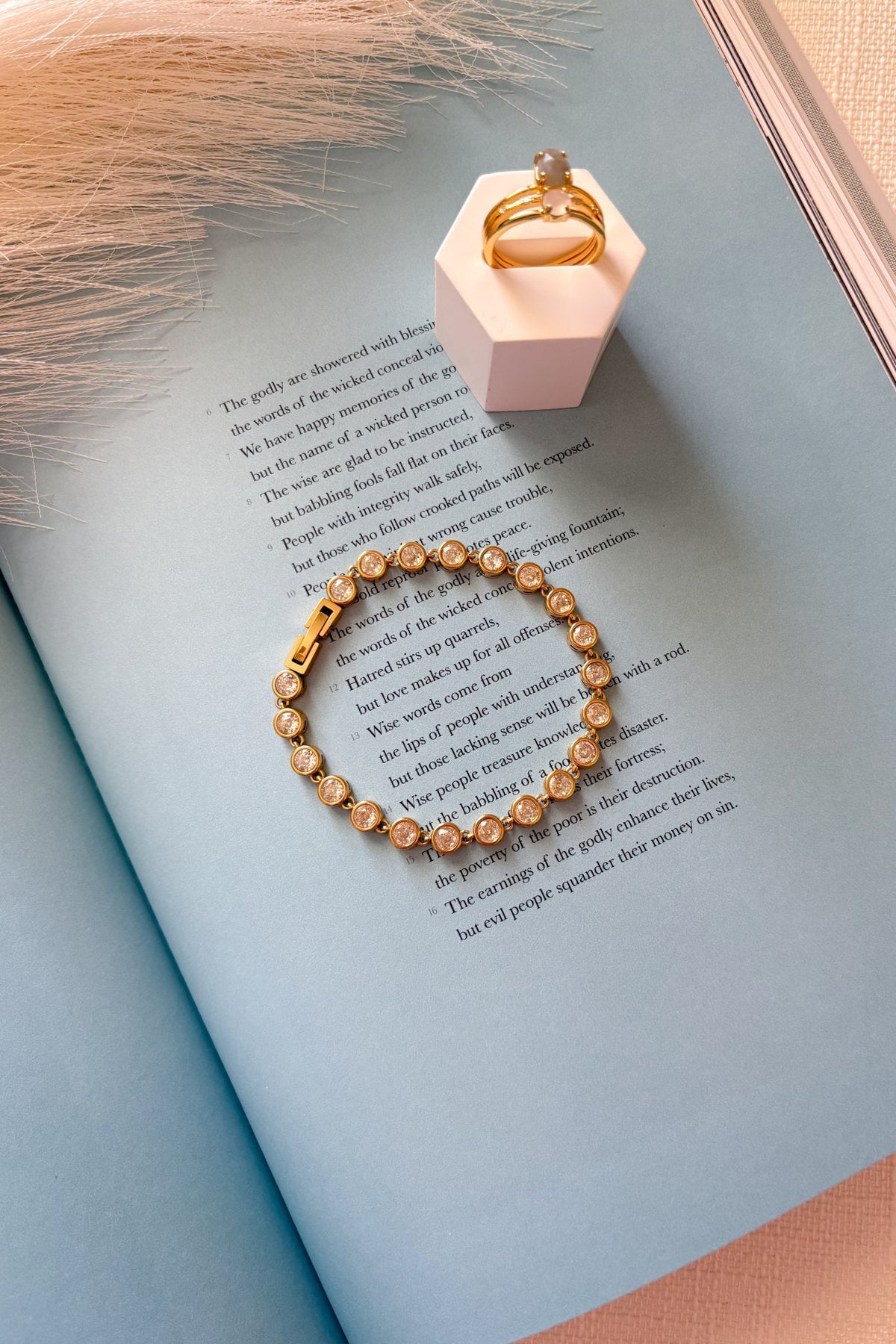 18k Gold Tennis Bracelet | Waterproof Jewelry - Women&#39;s Jewelry - Blooming Daily