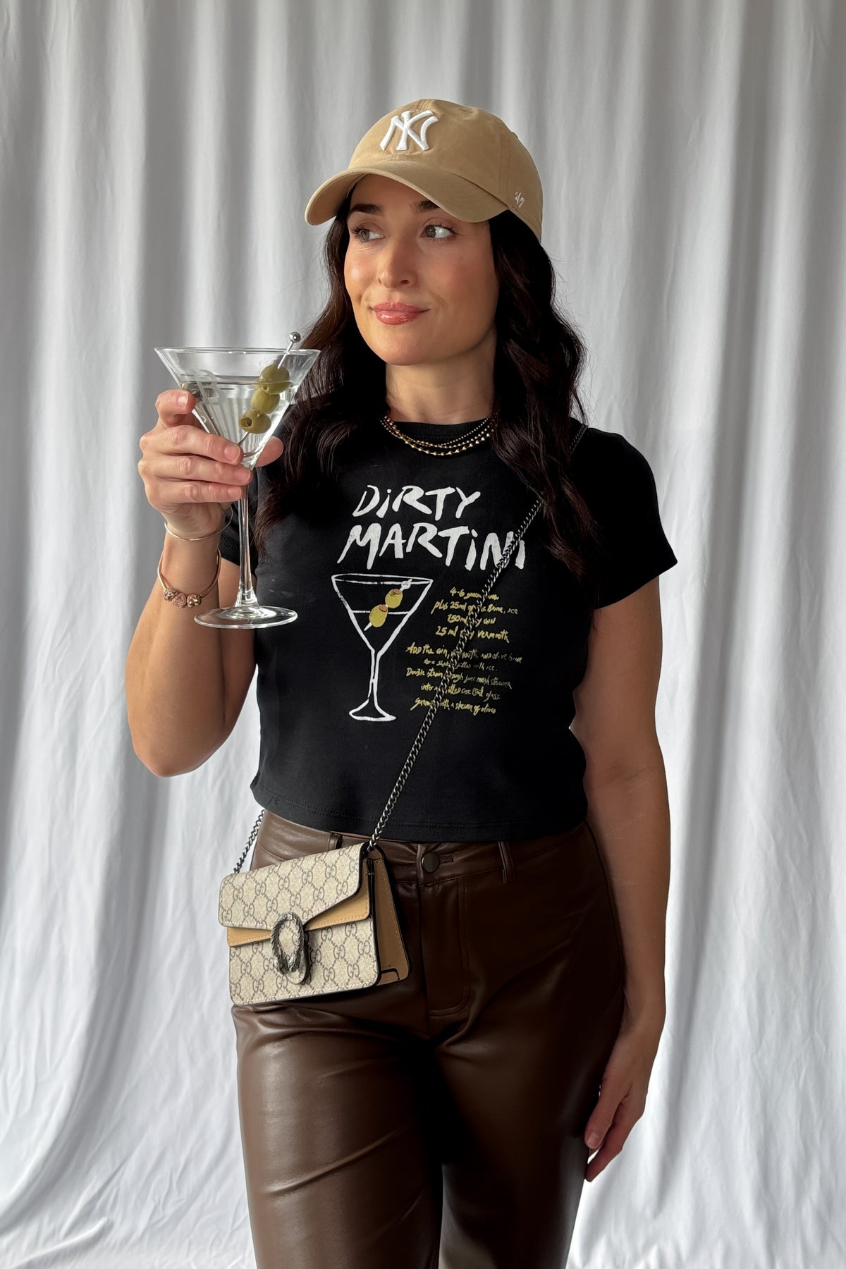 Dirty Tini Stretch Baby Tee | 100% Cotton | Black