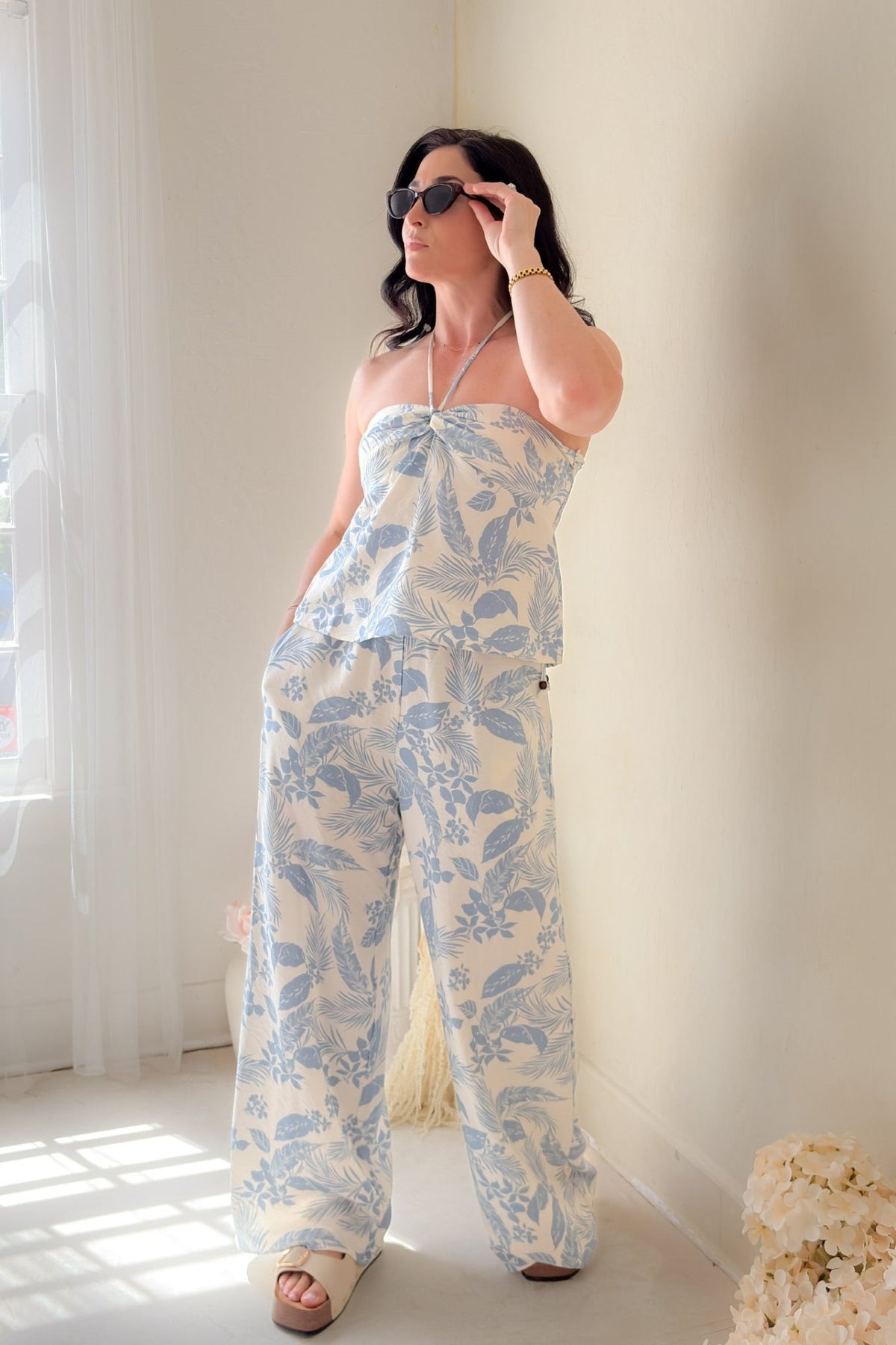 Blue Tropical Convertible Tube Top - Women's Shirts & Tops - Blooming Daily