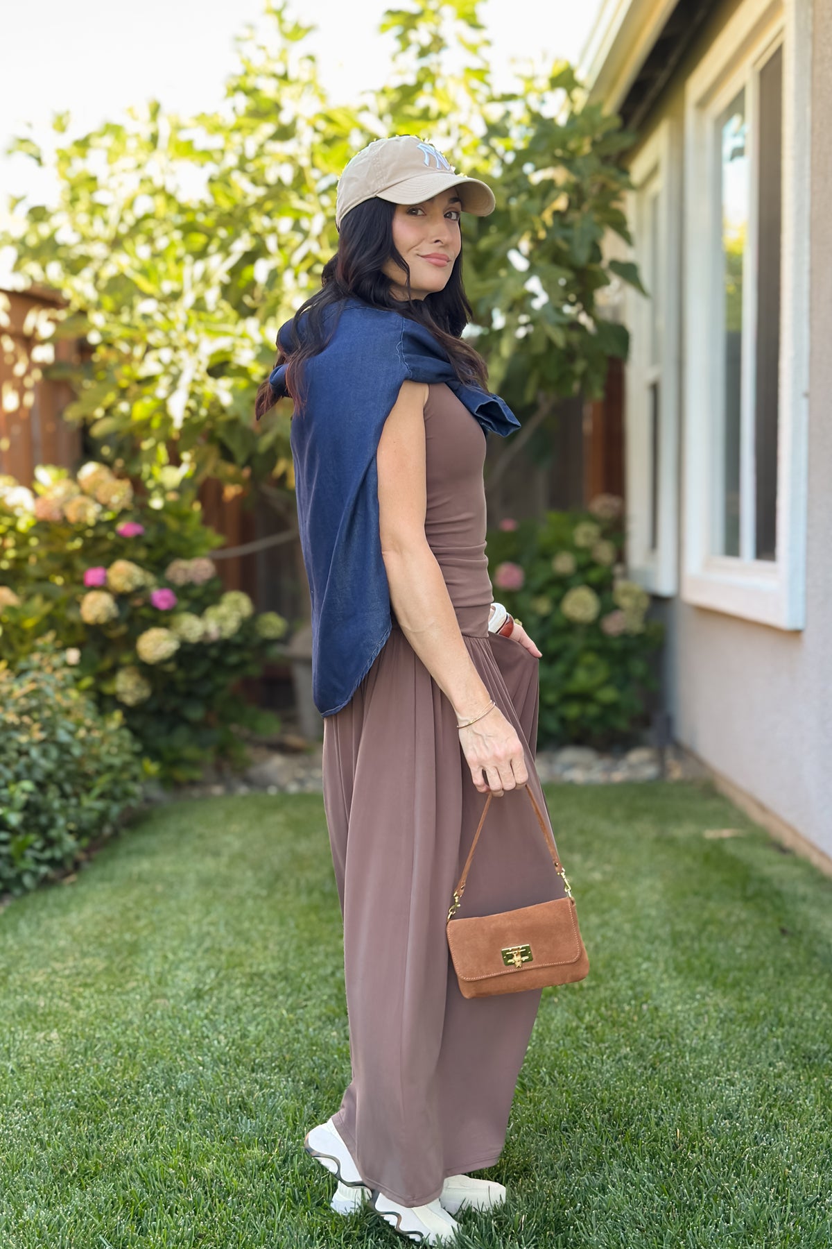 Chocolate Brown Sleeveless Maxi Dress