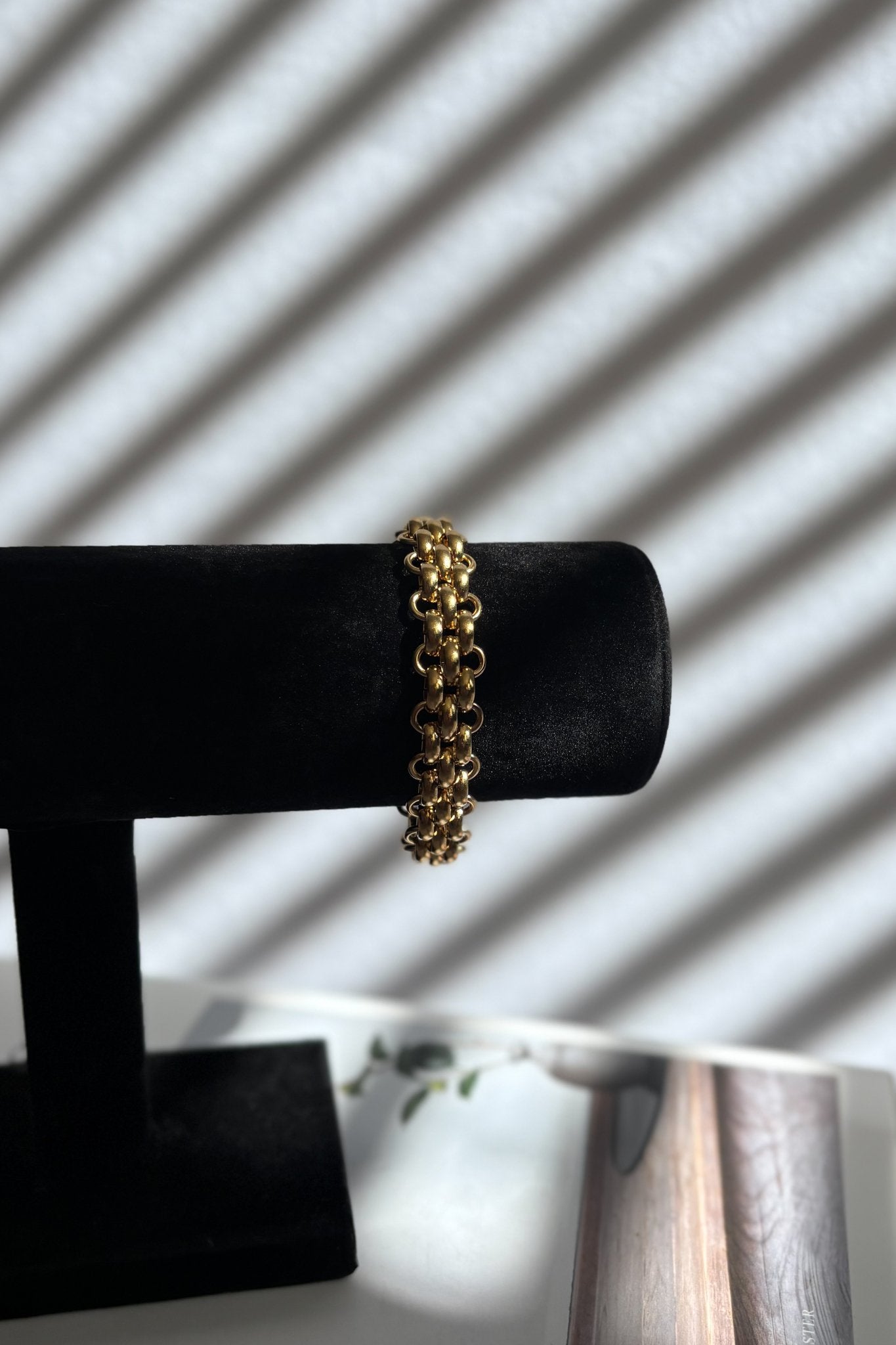 Chunky Gold Toggle Chain Bracelet – Double - Link Statement - Women's Jewelry - Blooming Daily