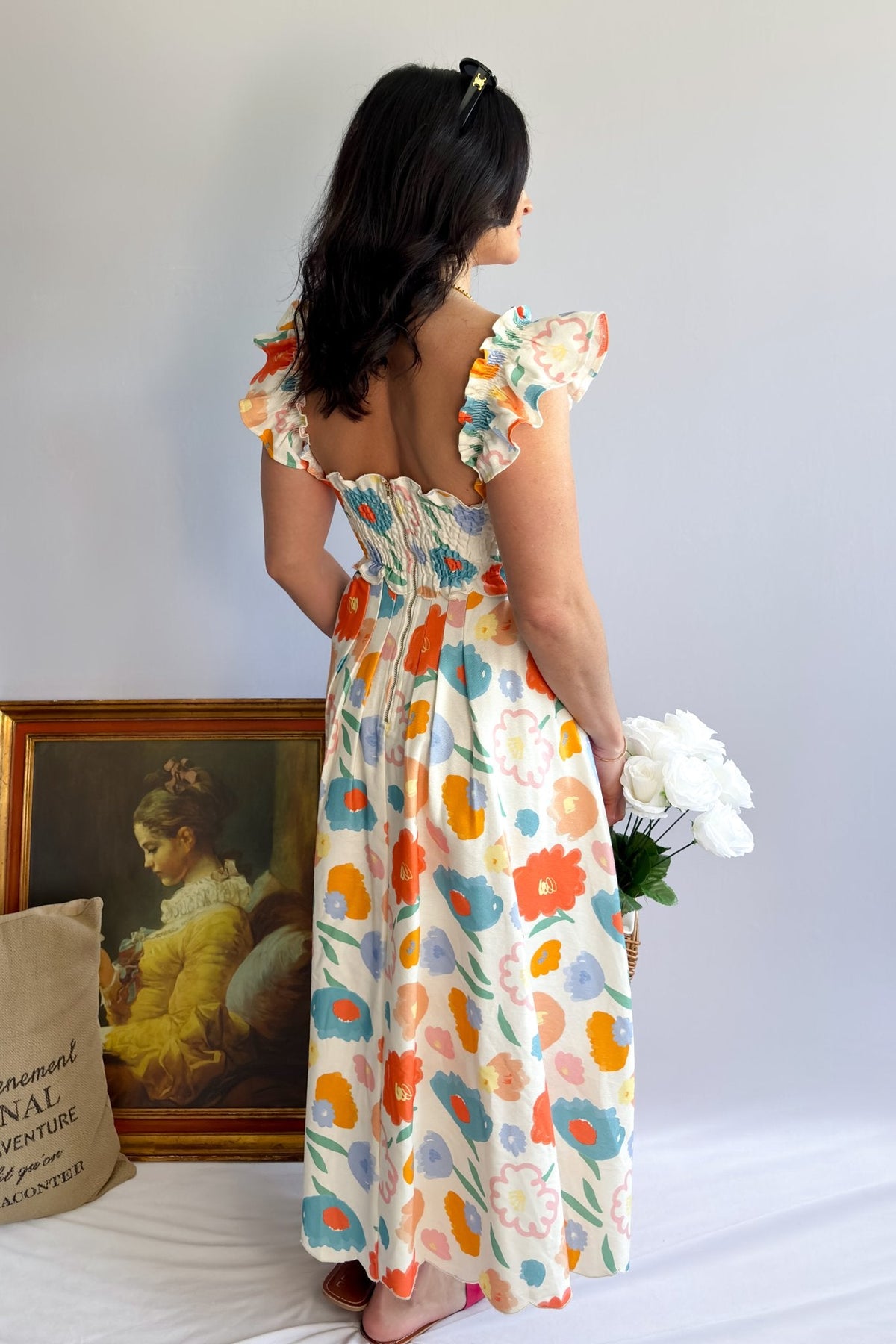Floral Print Cutout Maxi Dress | Sofie The Label - Women&#39;s Dresses - Blooming Daily