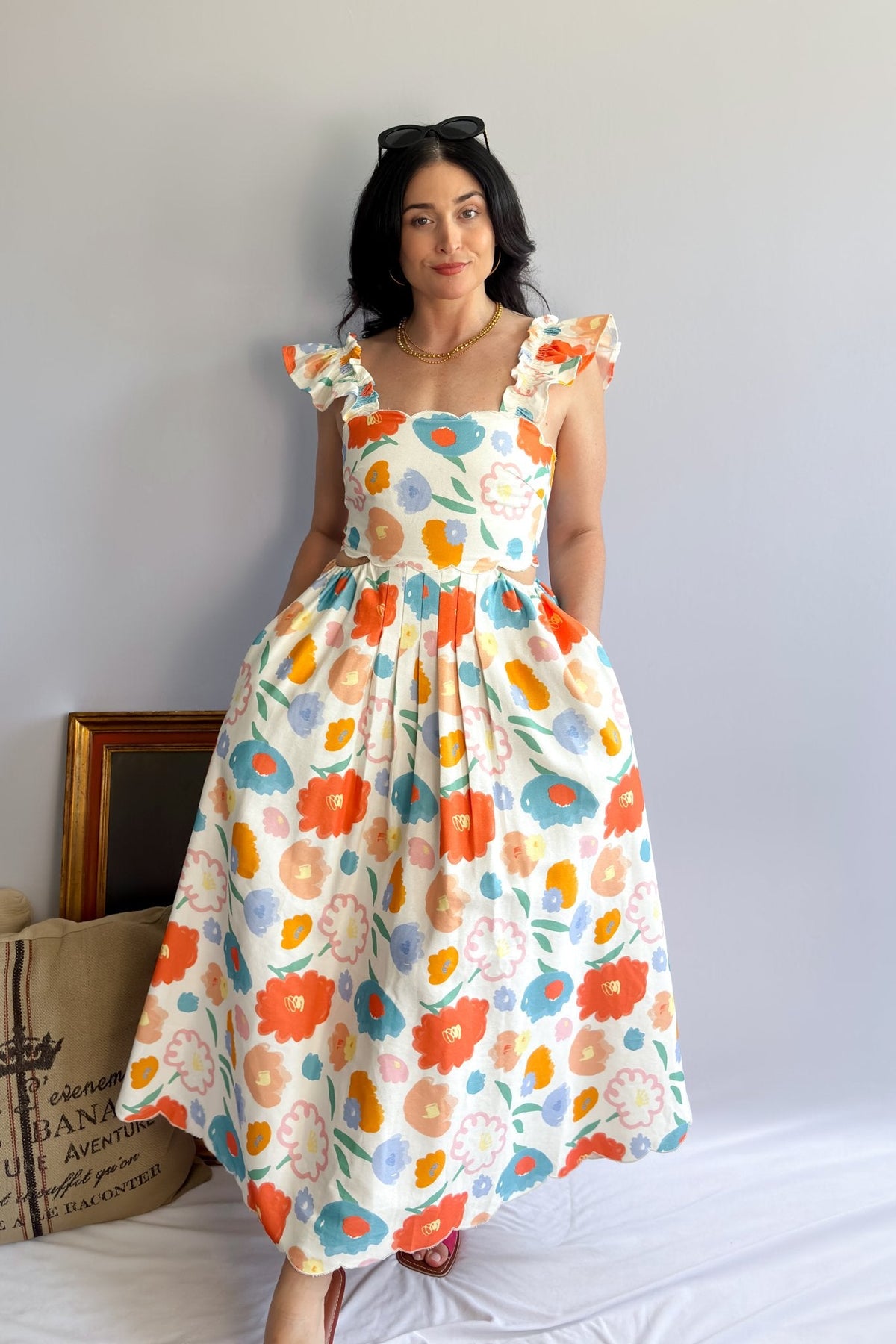 Floral Print Cutout Maxi Dress | Sofie The Label - Women&#39;s Dresses - Blooming Daily
