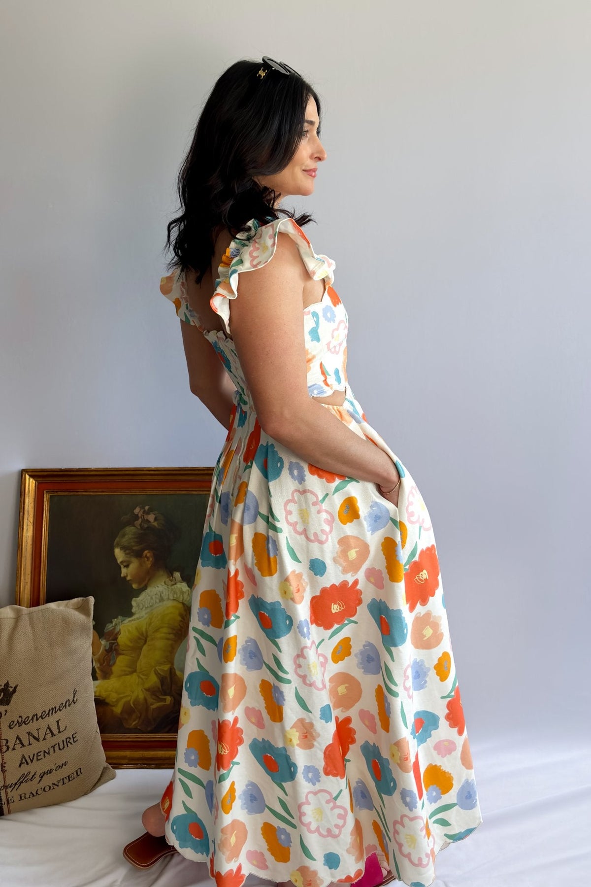 Floral Print Cutout Maxi Dress | Sofie The Label - Women&#39;s Dresses - Blooming Daily