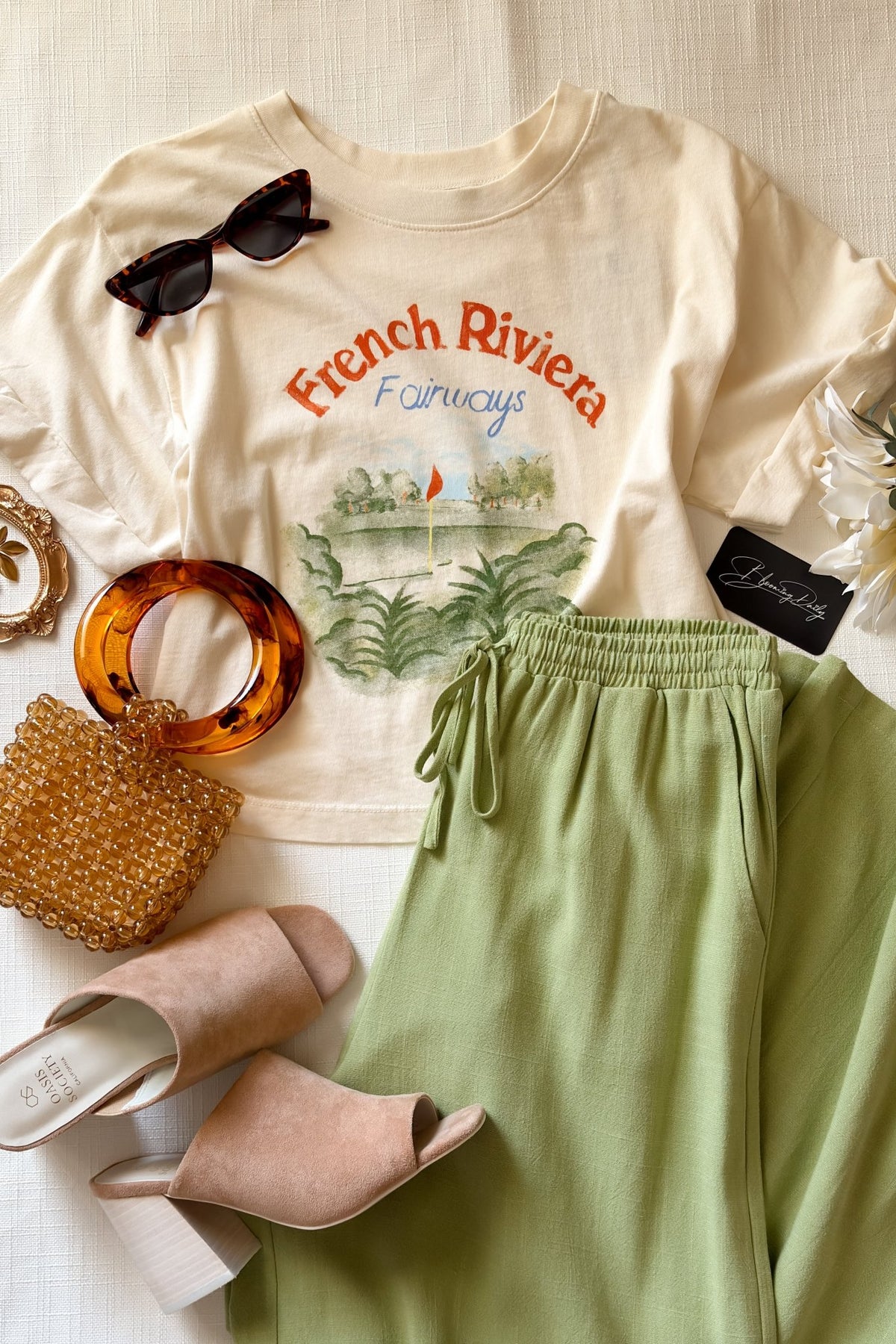Girl Dangerous | French Riviera | Golf Graphic Shirt - Women&#39;s Shirts &amp; Tops - Blooming Daily