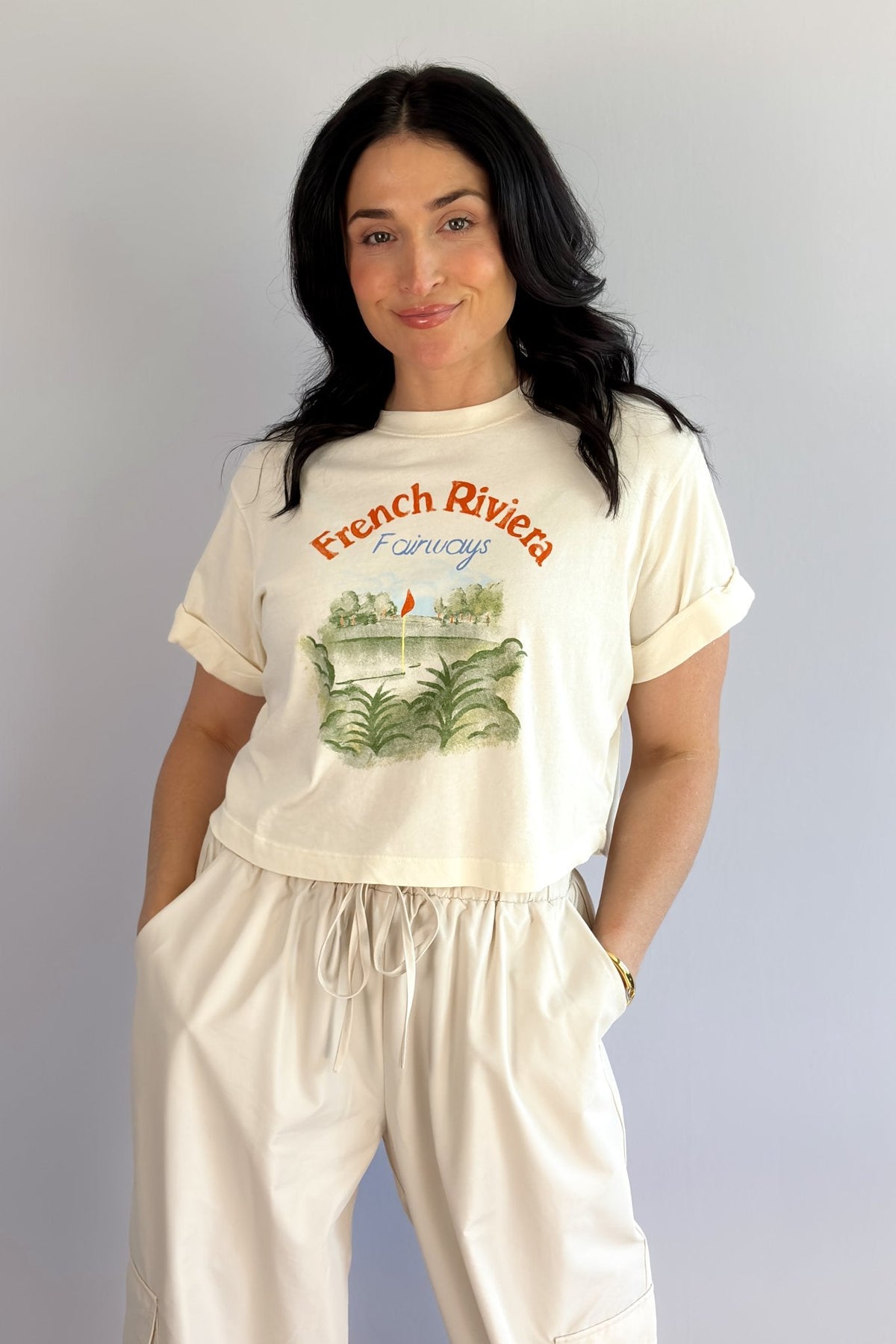 Girl Dangerous | French Riviera | Golf Graphic Shirt - Women&#39;s Shirts &amp; Tops - Blooming Daily