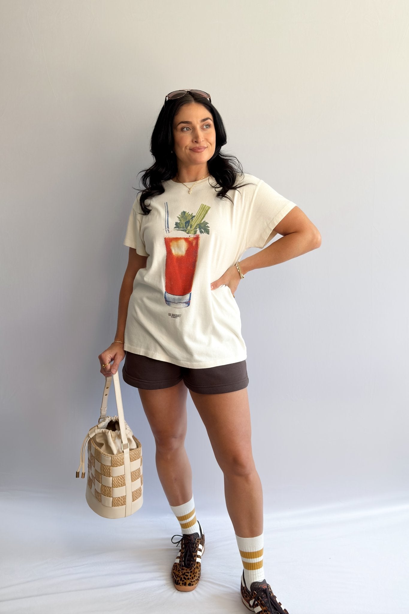 Girl Dangerous Women’s Bloody Mary Graphic T-Shirt – Ivory - Women's Shirts & Tops - Blooming Daily