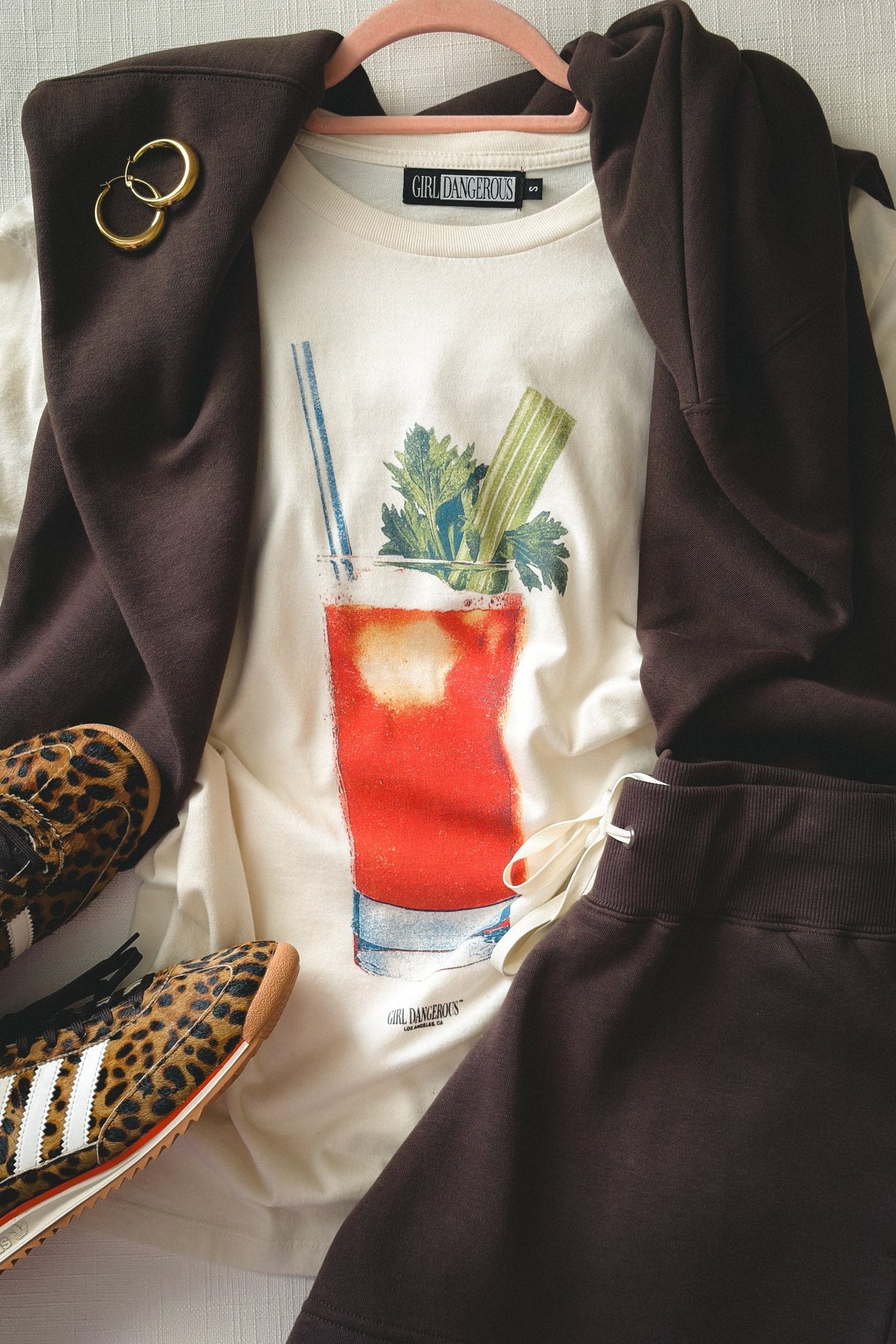 Girl Dangerous Women’s Bloody Mary Graphic T-Shirt – Ivory - Women's Shirts & Tops - Blooming Daily