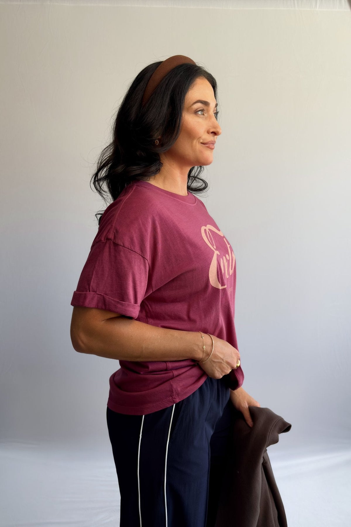 Girl Dangerous Women’s Extra Graphic T-Shirt – Wine Red, Boyfriend Fit - Women&#39;s Shirts &amp; Tops - Blooming Daily