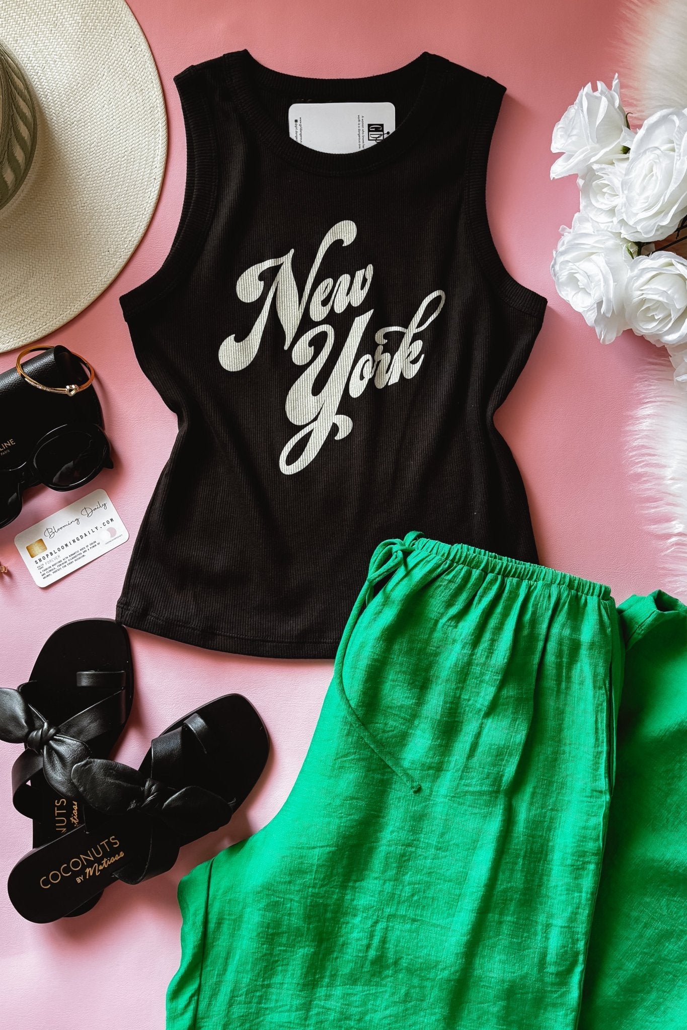 Girl Dangerous | Women's New York Tank Top | Rib Knit | Black - Women's Shirts & Tops - Blooming Daily