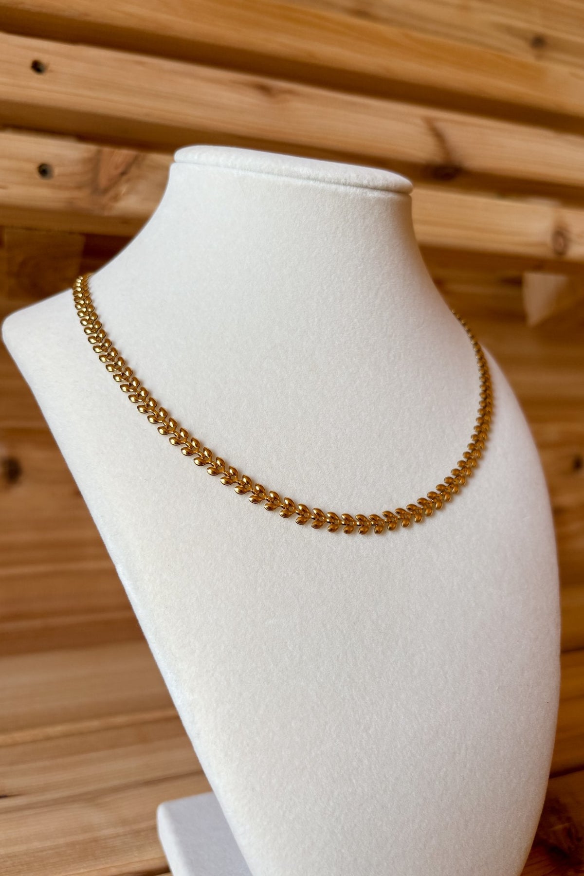 Gold Wheat Chain Necklace – 18K Gold Plated Layering Necklace - Chain Necklaces - Blooming Daily