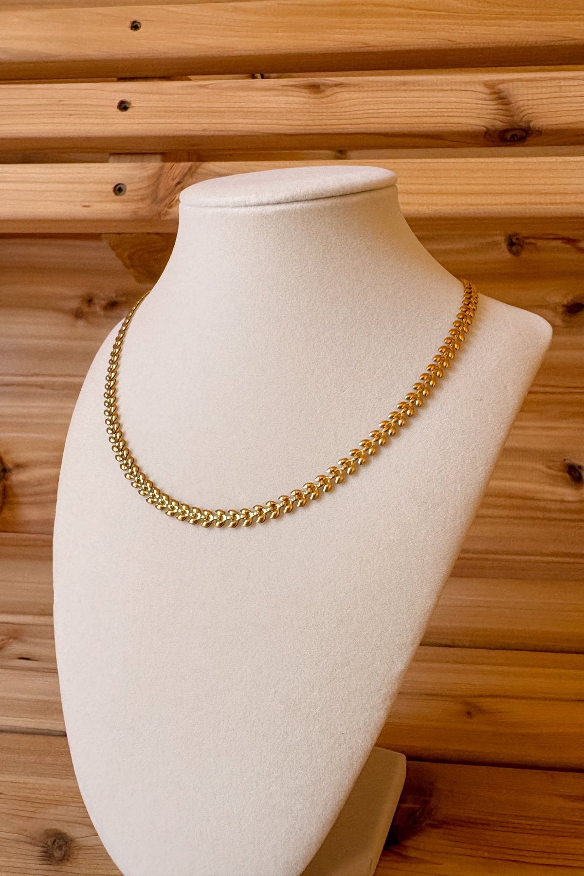 Gold Wheat Chain Necklace – 18K Gold Plated Layering Necklace - Chain Necklaces - Blooming Daily