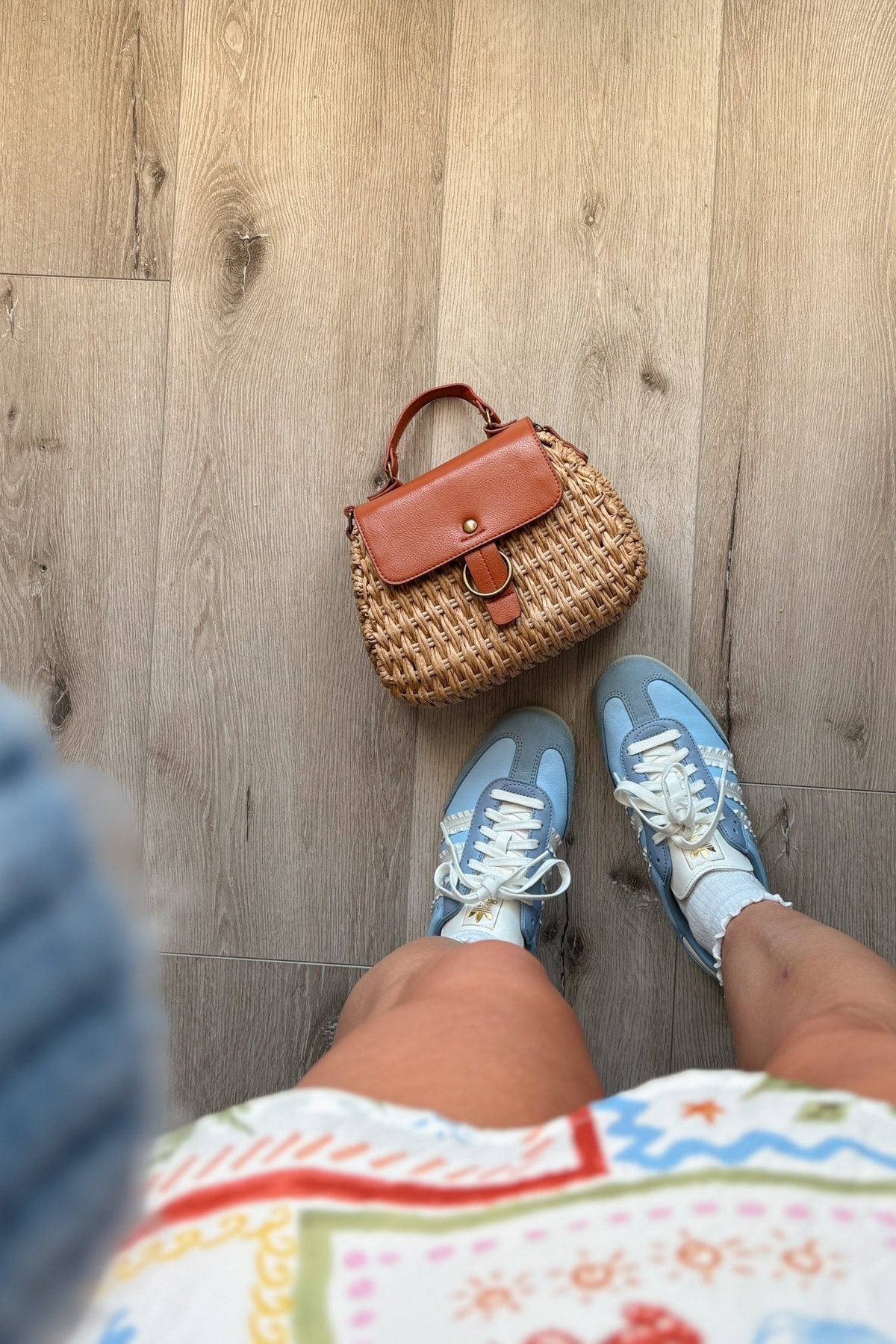 Harbor Woven Straw Crossbody | Boho Convertible Bag with Top Handle - Women&#39;s Handbag - Blooming Daily
