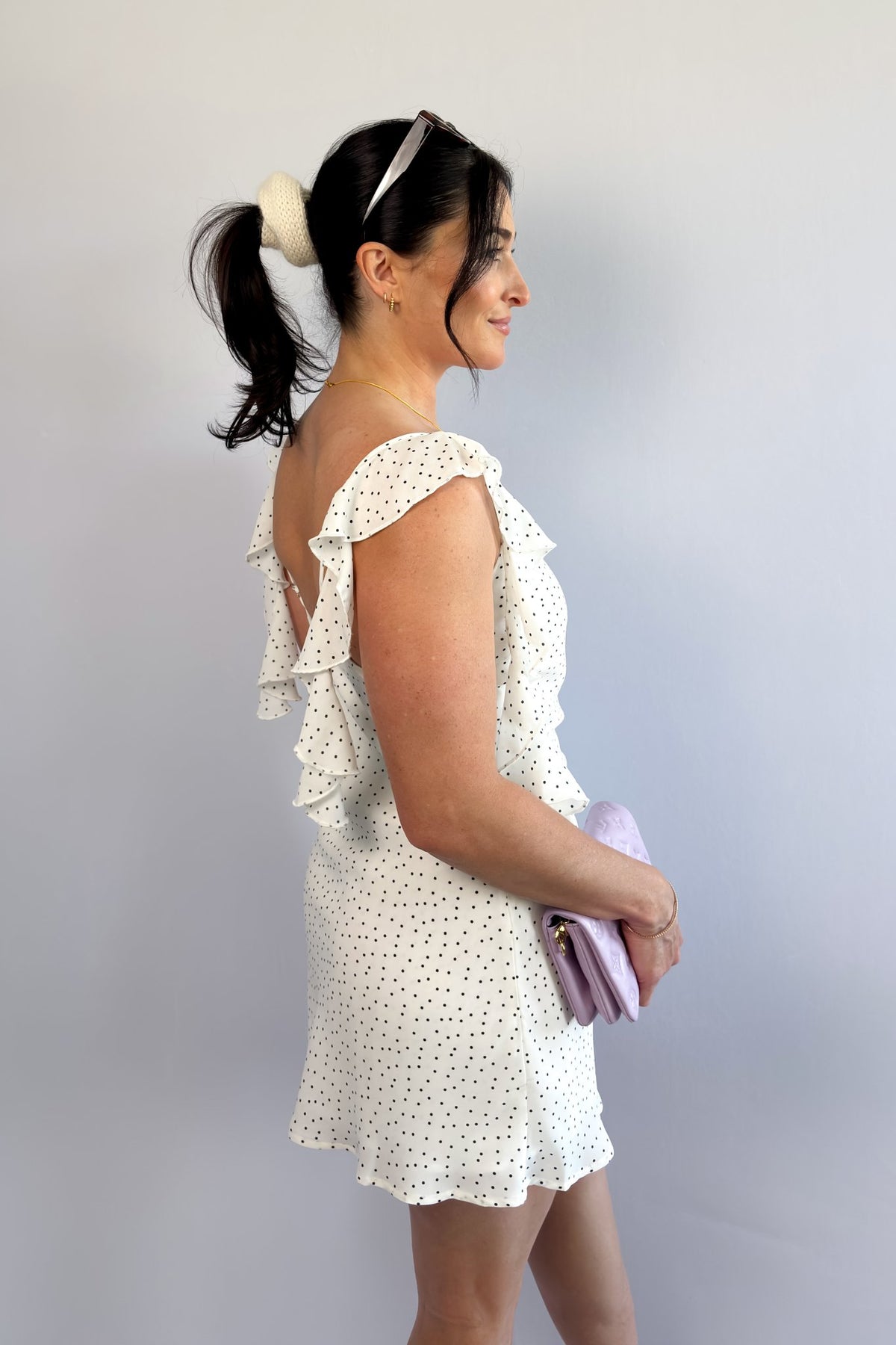 White Polka Dot Tea Dress