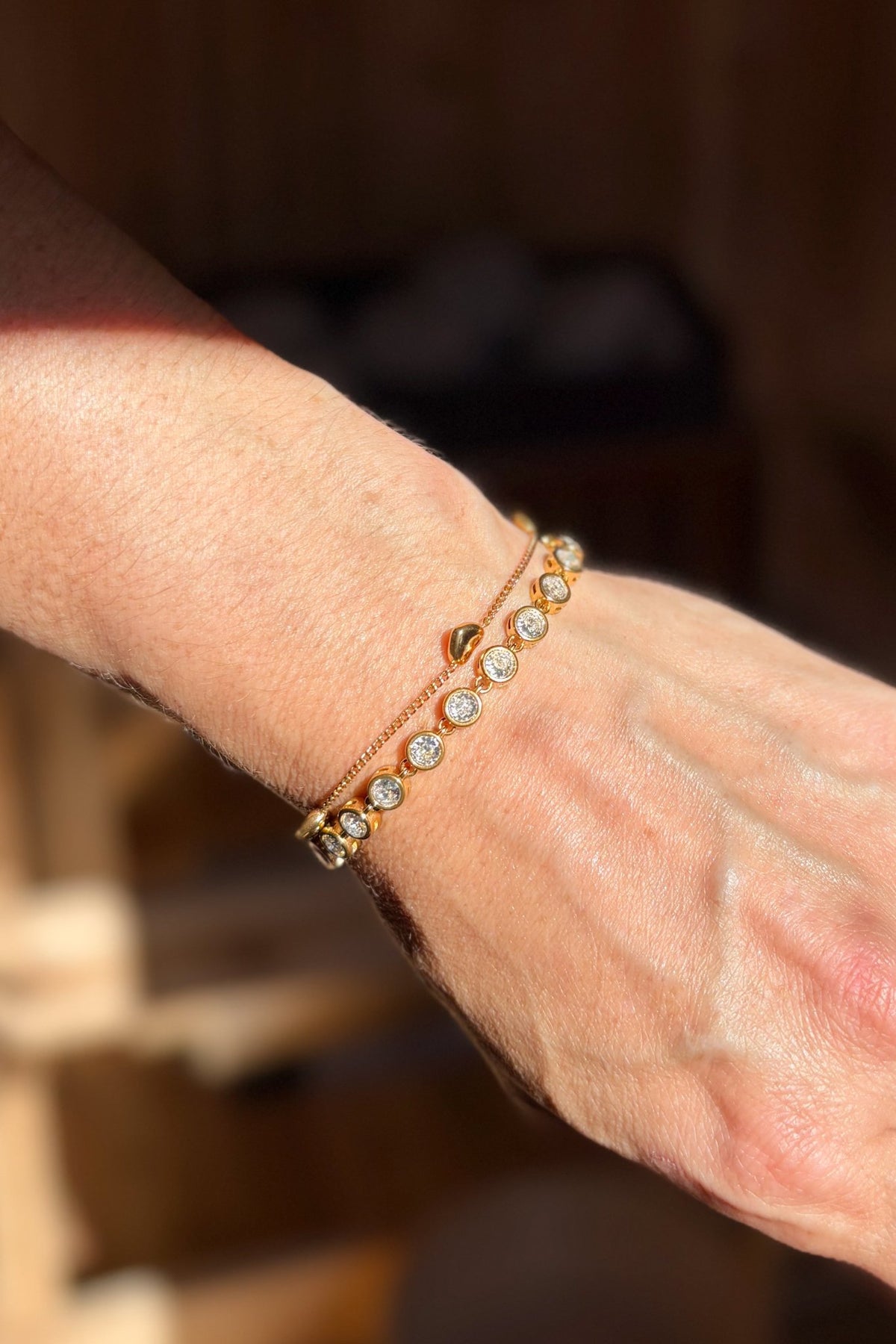 LAST ONE 18k Gold Tennis Bracelet | Waterproof Jewelry