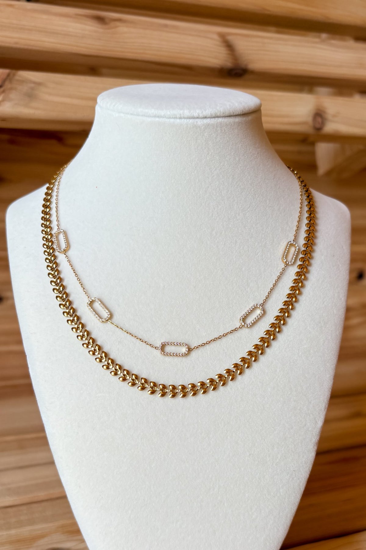 Gold Wheat Chain Necklace – 18K Gold Plated Layering Necklace