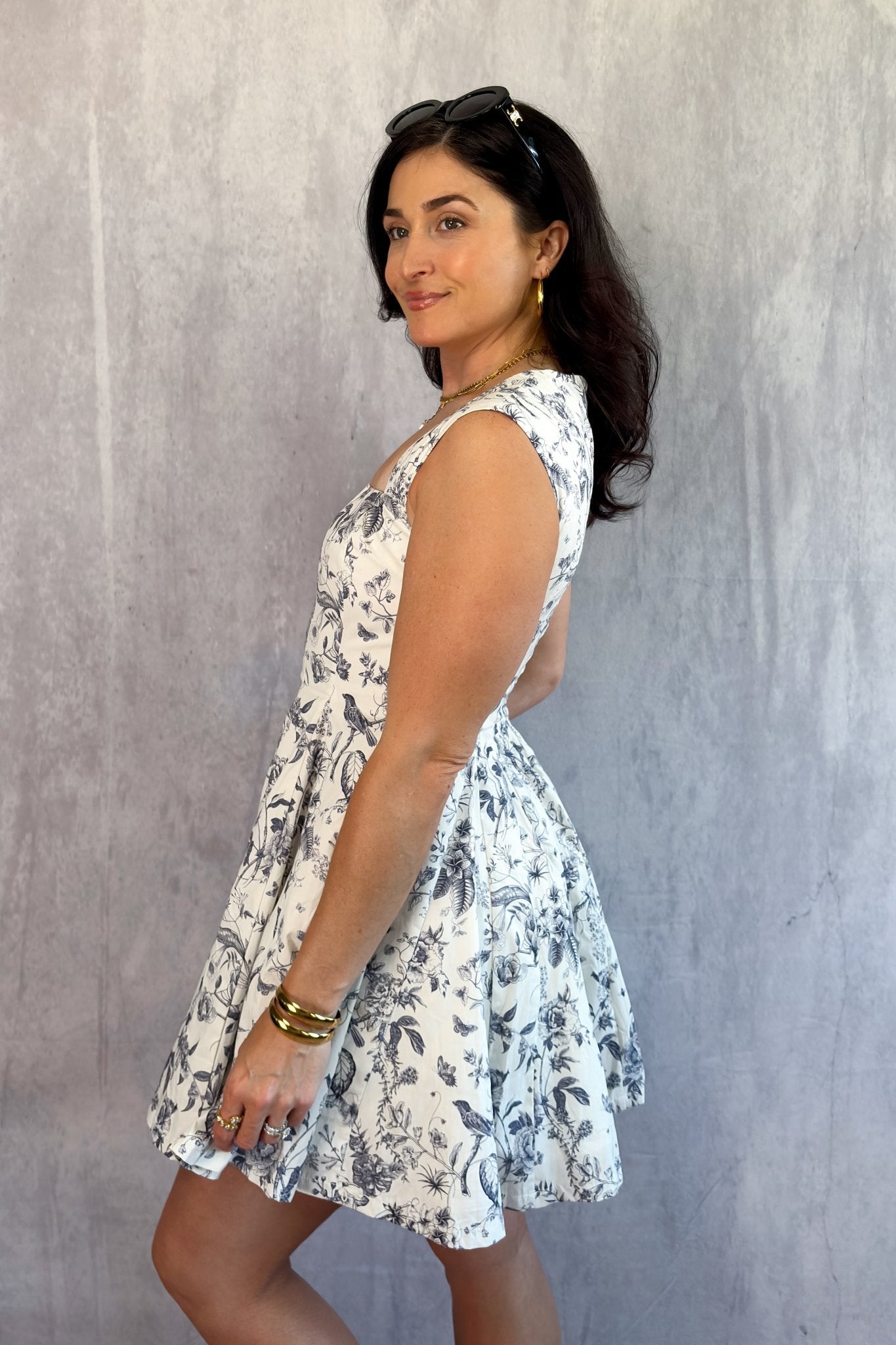 Isabella Floral Mini Dress | Fit and Flare Jumper Dress - Women's Dresses - Blooming Daily