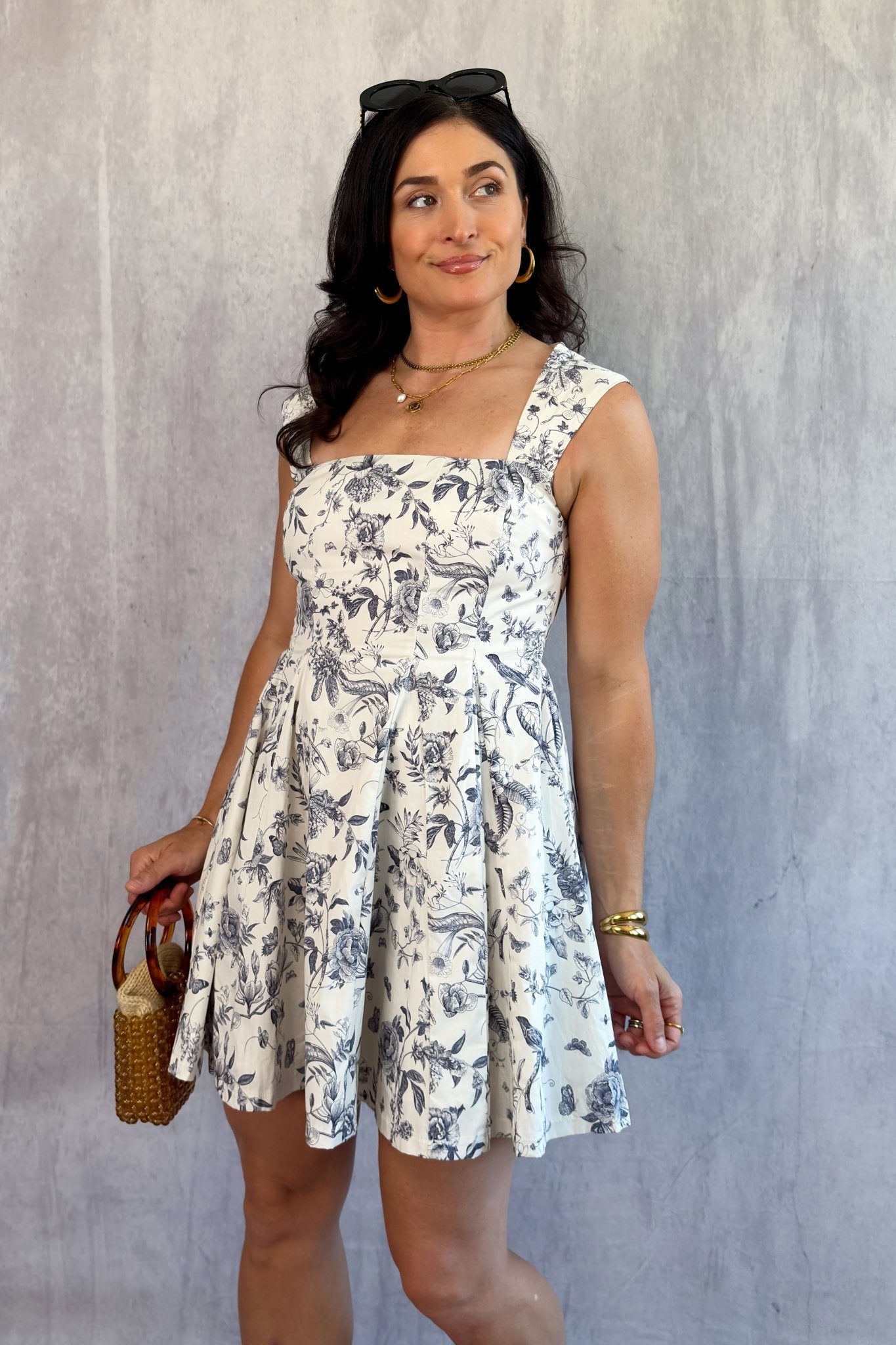 Isabella Floral Mini Dress | Fit and Flare Jumper Dress - Blooming Daily Isabella Floral Mini Dress | Fit and Flare Jumper Dress - Blooming Daily