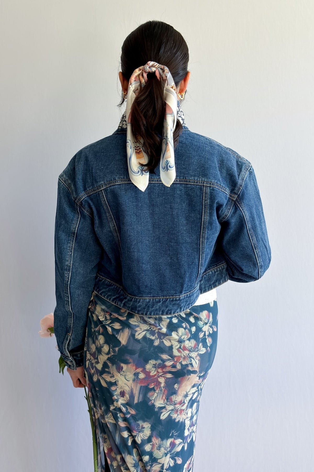 Jean Jacket Custom Design Dark Wash Denim - Women&#39;s Jacket - Blooming Daily