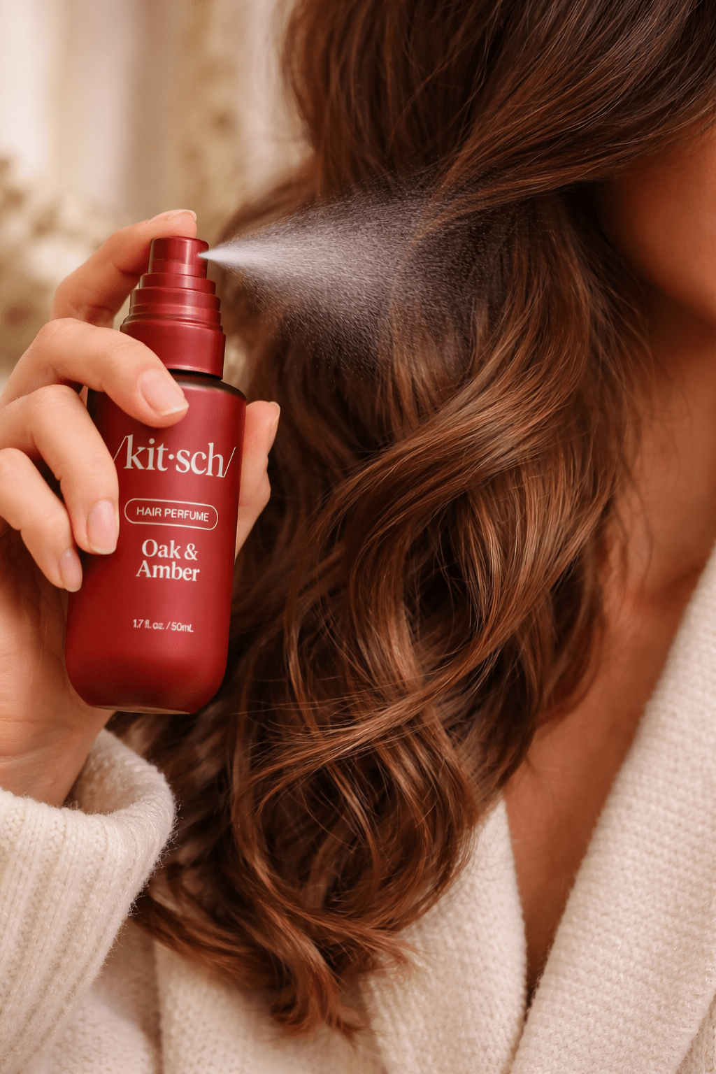 Kitsch Oak & Amber Hair Perfume - Warm Woody Scent - Women's Hair Accessories - Blooming Daily