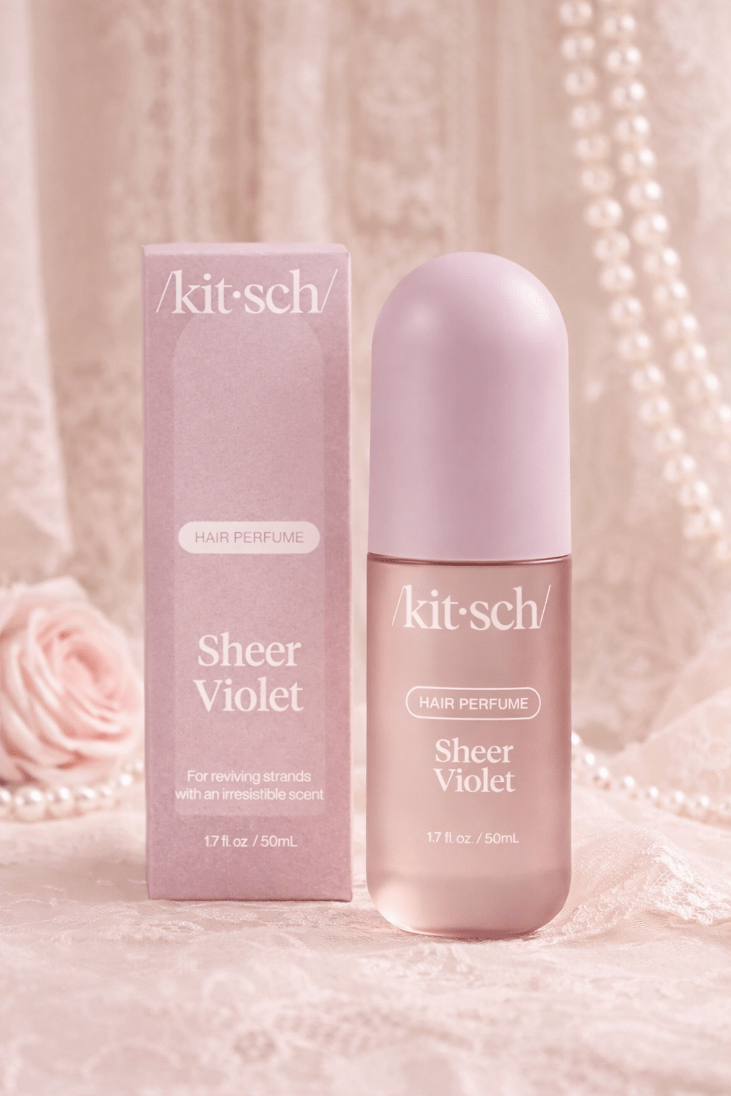 Kitsch Sheer Violet Hair Perfume – Raspberry Violet Musk Hair Fragrance Spray 50ml - Hair Perfume Spray - Blooming Daily
