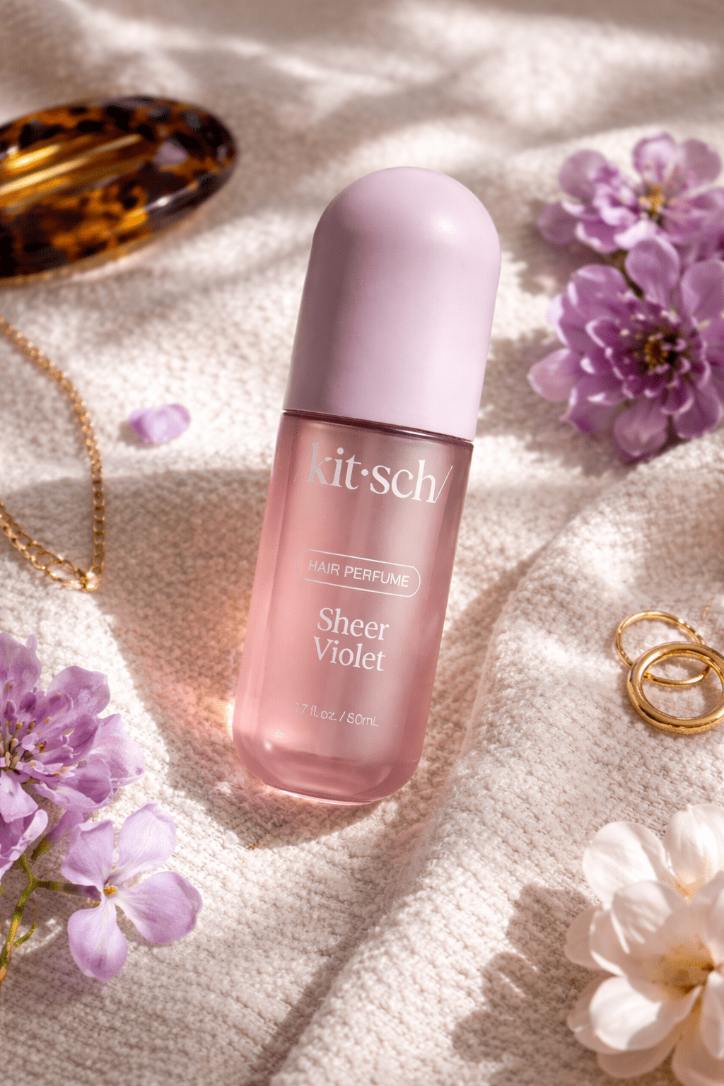 Kitsch Sheer Violet Hair Perfume – Raspberry Violet Musk Hair Fragrance Spray 50ml - Hair Perfume Spray - Blooming Daily