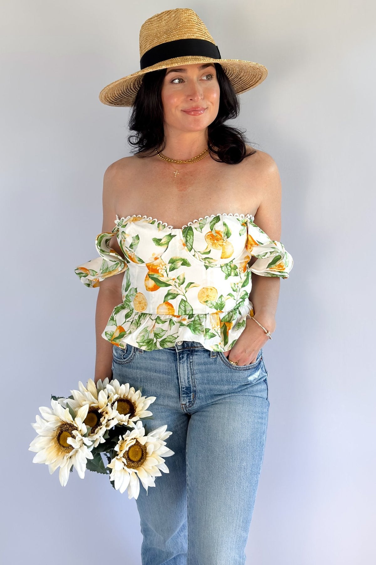 Lemon Corset Top | Dressy Summer Tank Tops - Women&#39;s Shirts &amp; Tops - Blooming Daily