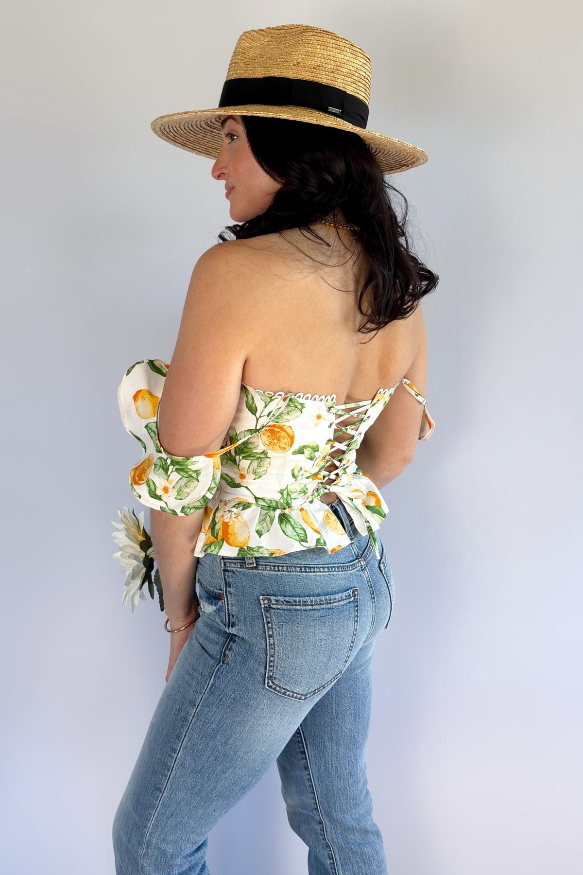 Lemon Corset Top | Dressy Summer Tank Tops - Women&#39;s Shirts &amp; Tops - Blooming Daily