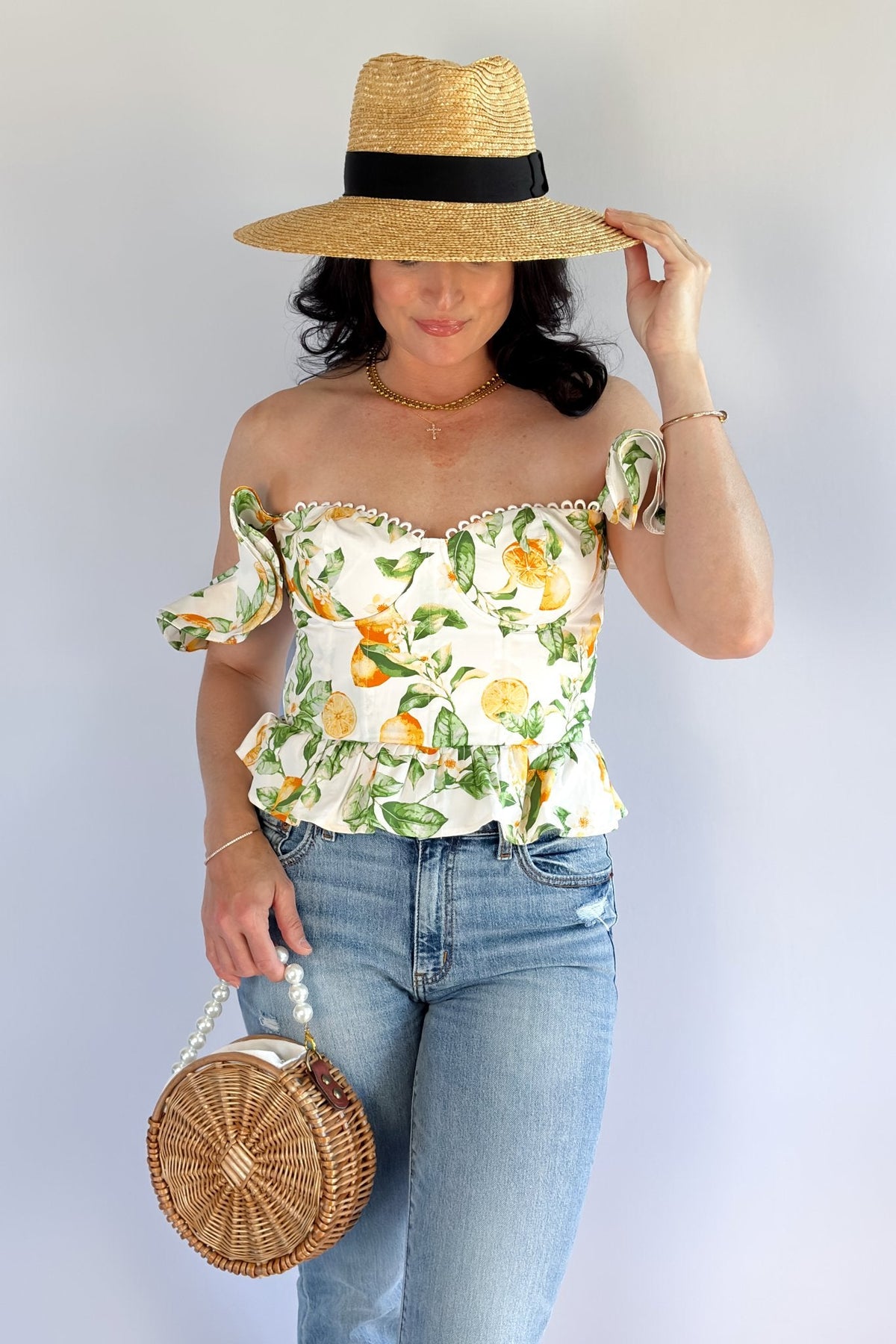 Lemon Corset Top | Dressy Summer Tank Tops - Women&#39;s Shirts &amp; Tops - Blooming Daily