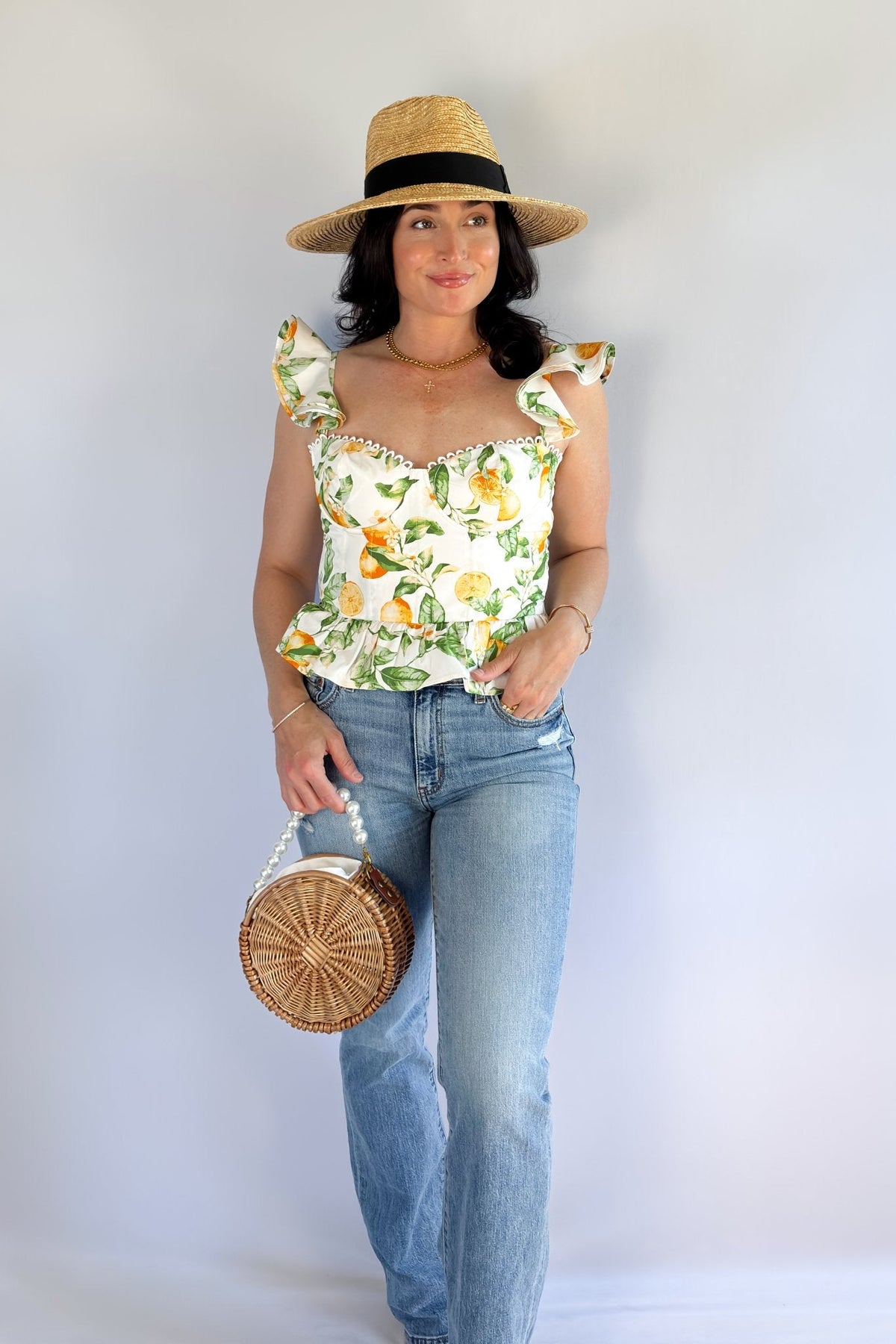 Lemon Corset Top | Dressy Summer Tank Tops - Women&#39;s Shirts &amp; Tops - Blooming Daily