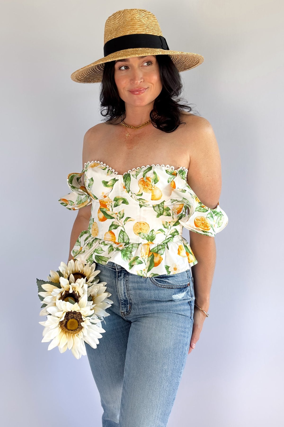 Lemon Corset Top | Dressy Summer Tank Tops - Women&#39;s Shirts &amp; Tops - Blooming Daily