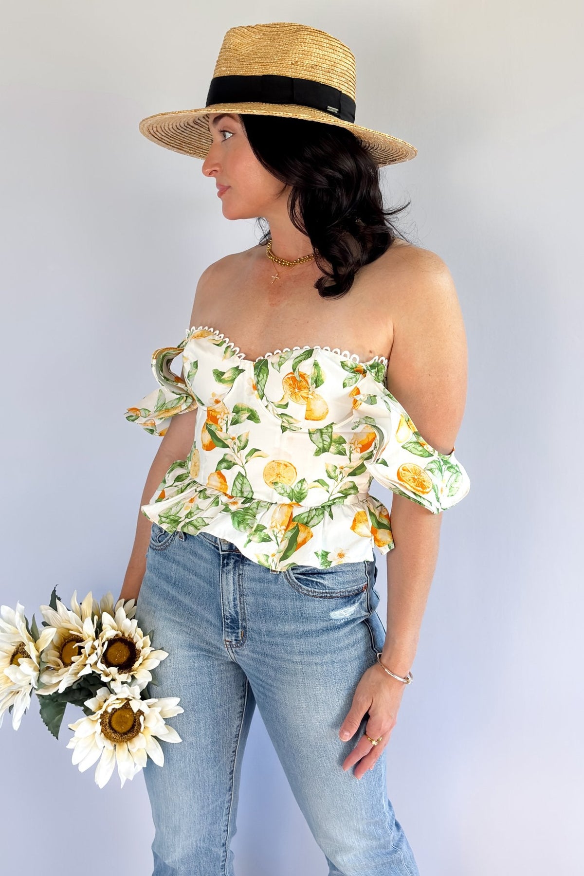 Lemon Corset Top | Dressy Summer Tank Tops - Women&#39;s Shirts &amp; Tops - Blooming Daily