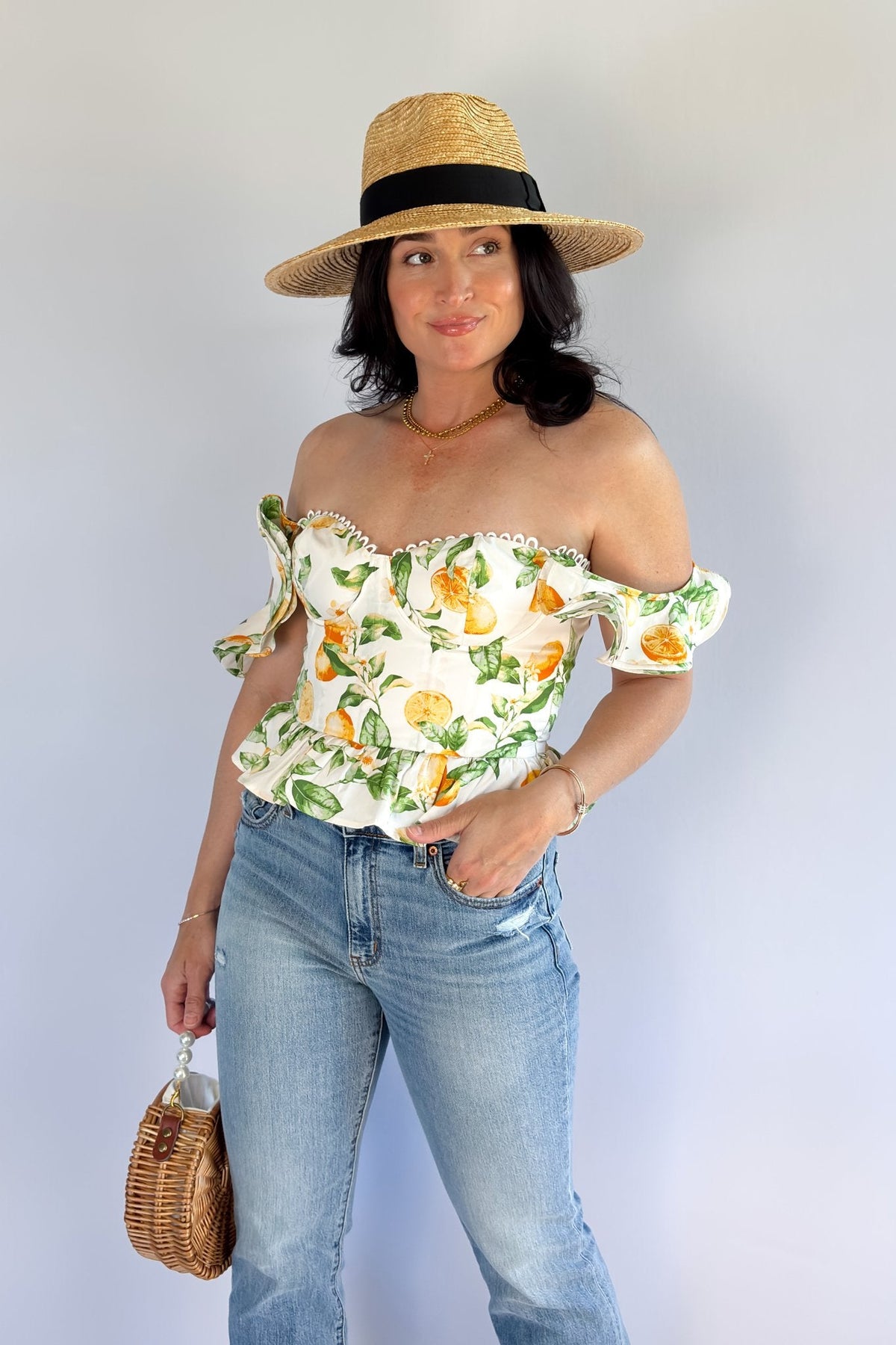 Lemon Corset Top | Dressy Summer Tank Tops - Women&#39;s Shirts &amp; Tops - Blooming Daily
