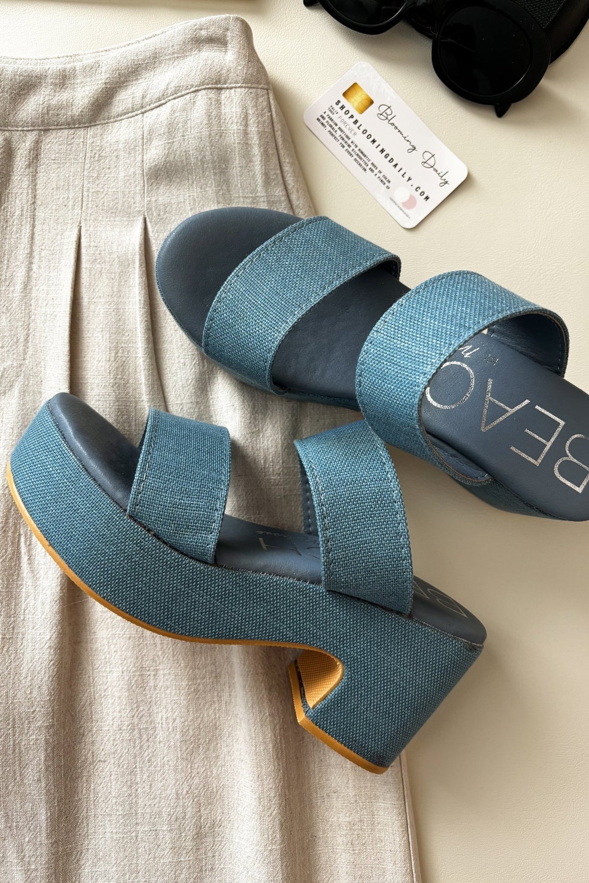 Matisse Footwear | Ocean Ave Platform Sandal | Denim - Women&#39;s Shoes - Blooming Daily