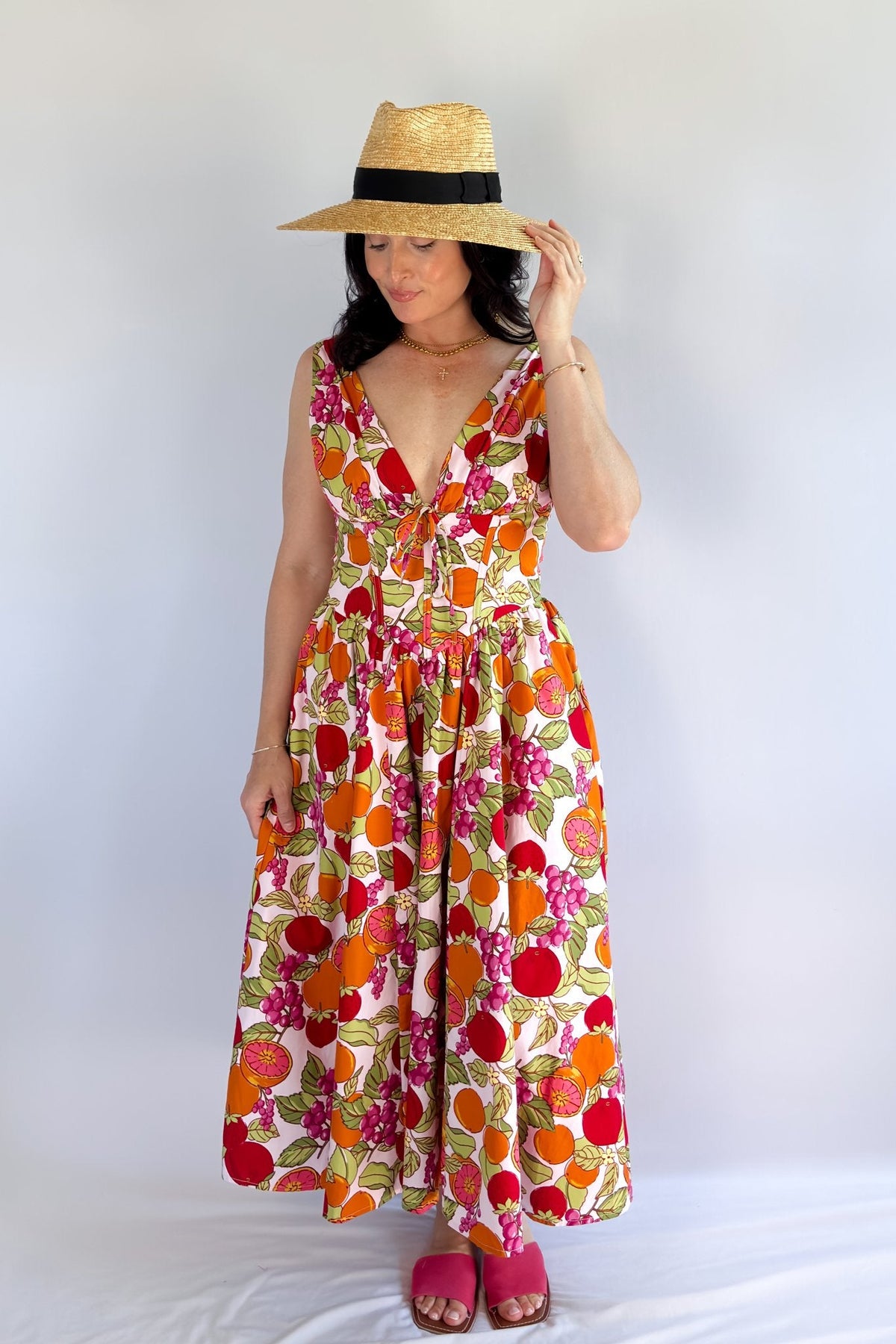 Midi Length Cotton Summer Dresses | Corset Dress - Women&#39;s Dresses - Blooming Daily