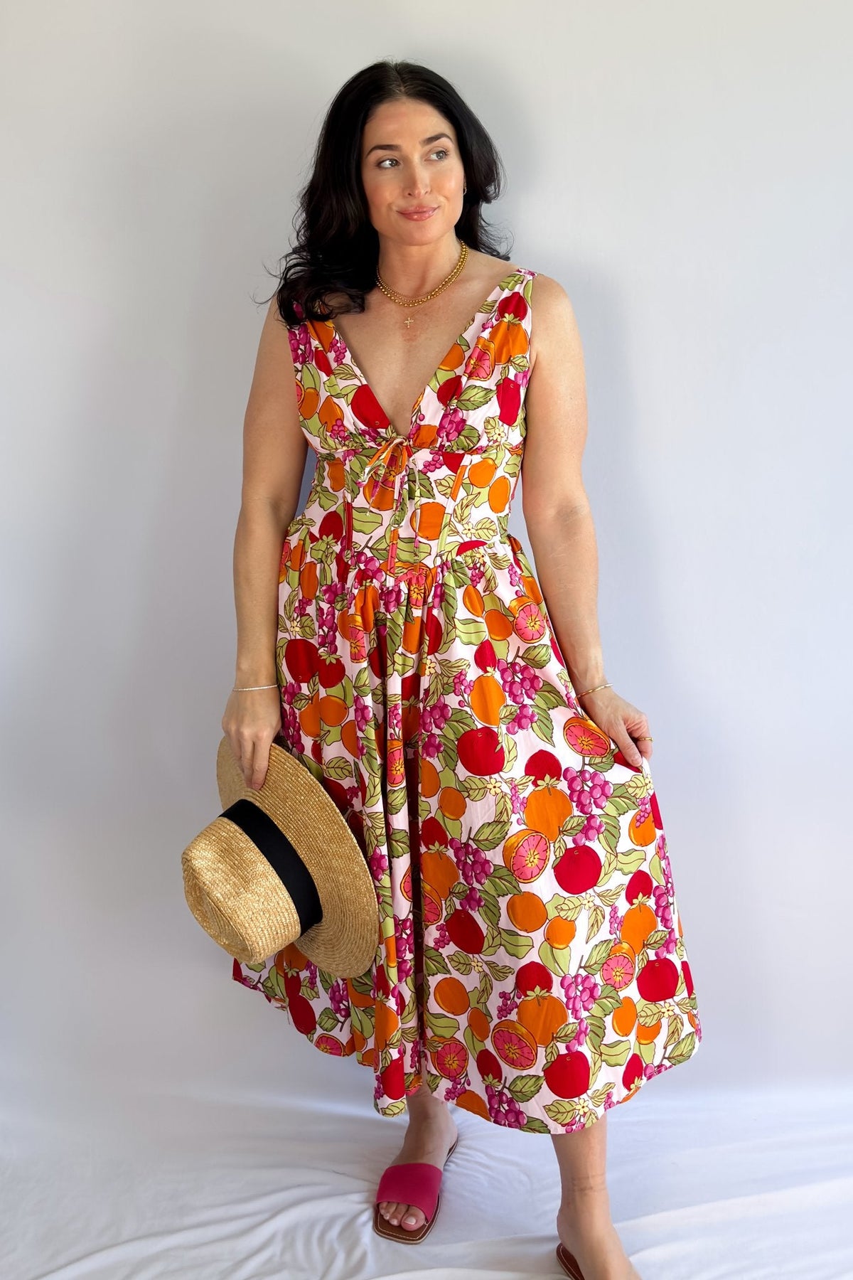 Midi Length Cotton Summer Dresses | Corset Dress - Women&#39;s Dresses - Blooming Daily