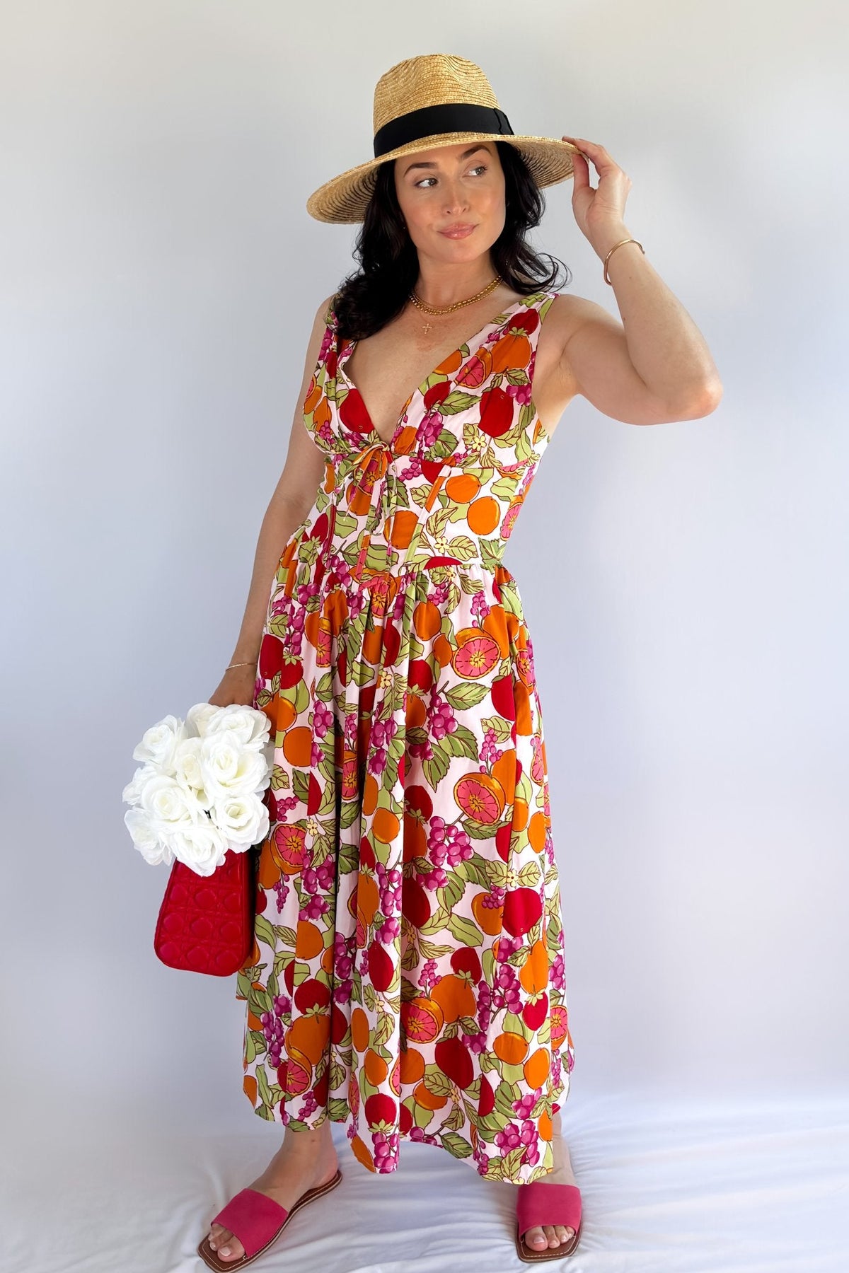 Midi Length Cotton Summer Dresses | Corset Dress - Women&#39;s Dresses - Blooming Daily