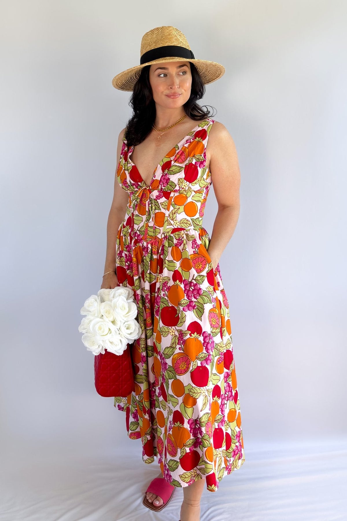 Midi Length Cotton Summer Dresses | Corset Dress - Women&#39;s Dresses - Blooming Daily