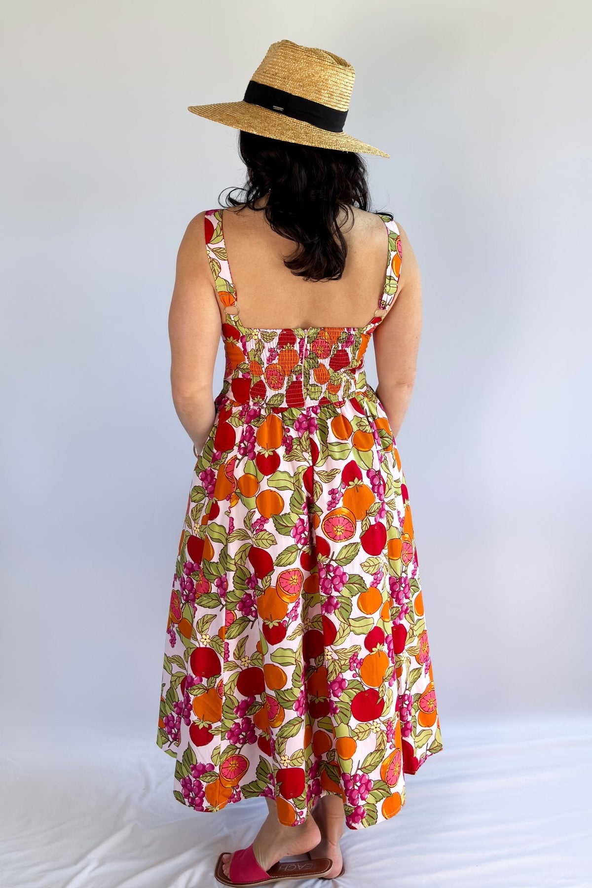 Midi Length Cotton Summer Dresses | Corset Dress - Women&#39;s Dresses - Blooming Daily
