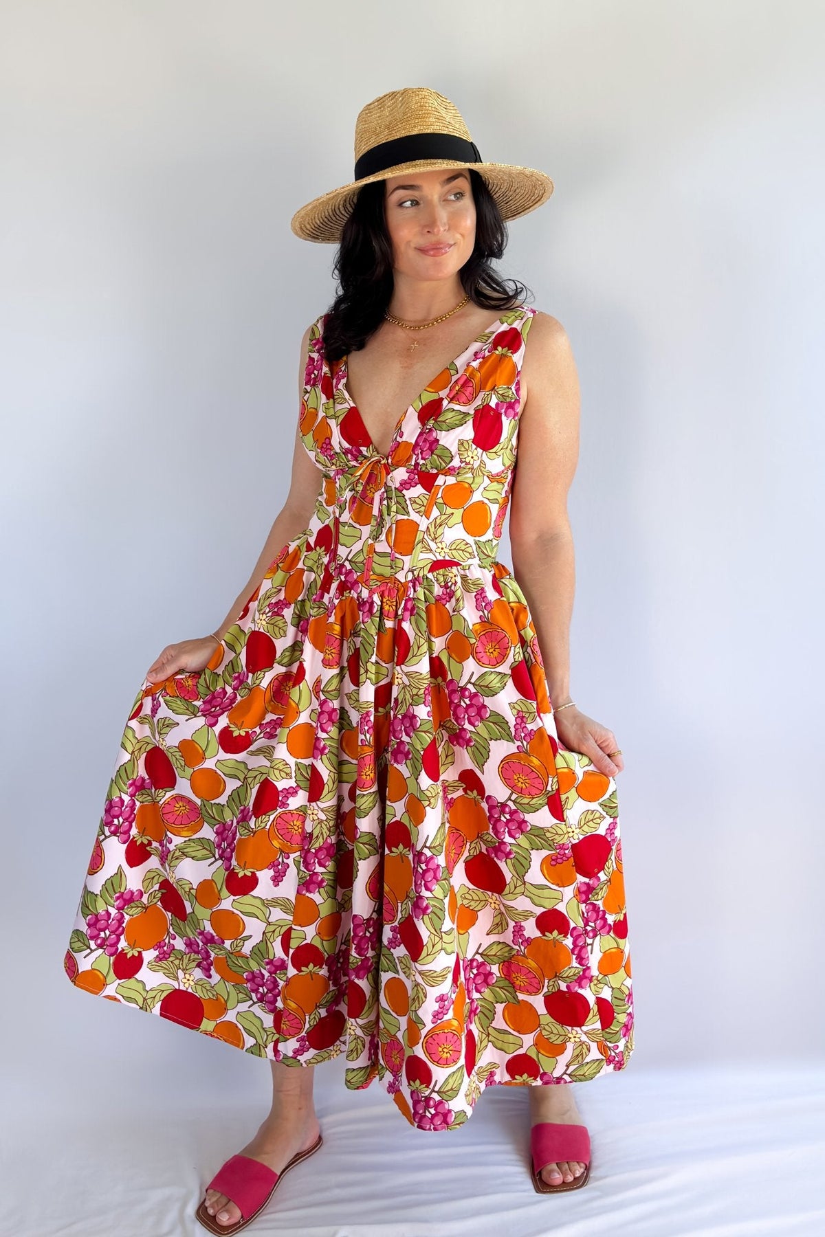 Midi Length Cotton Summer Dresses | Corset Dress - Women&#39;s Dresses - Blooming Daily